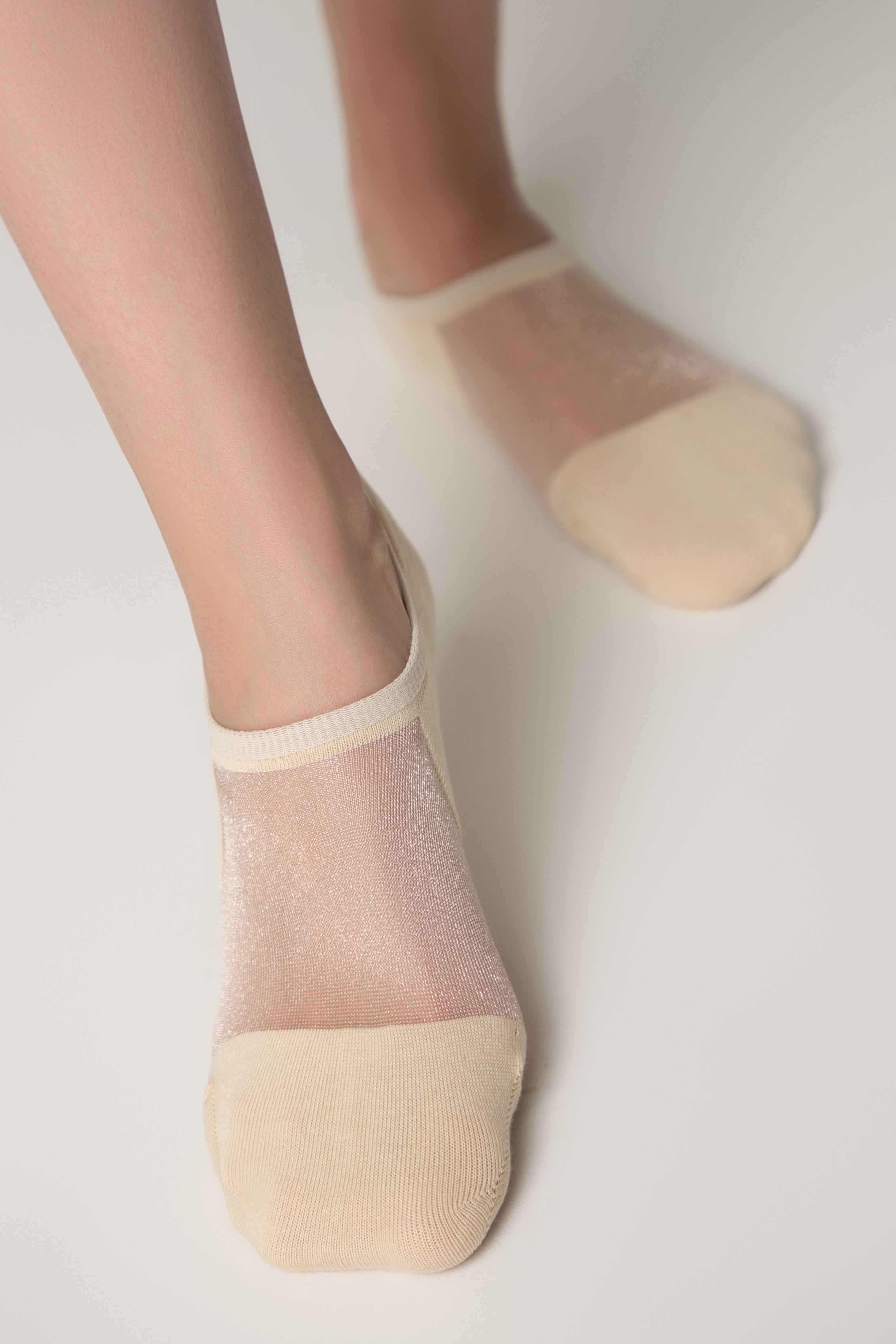 Cotton Ankle Socks Conte Active - Inserts Of Transparent Mesh