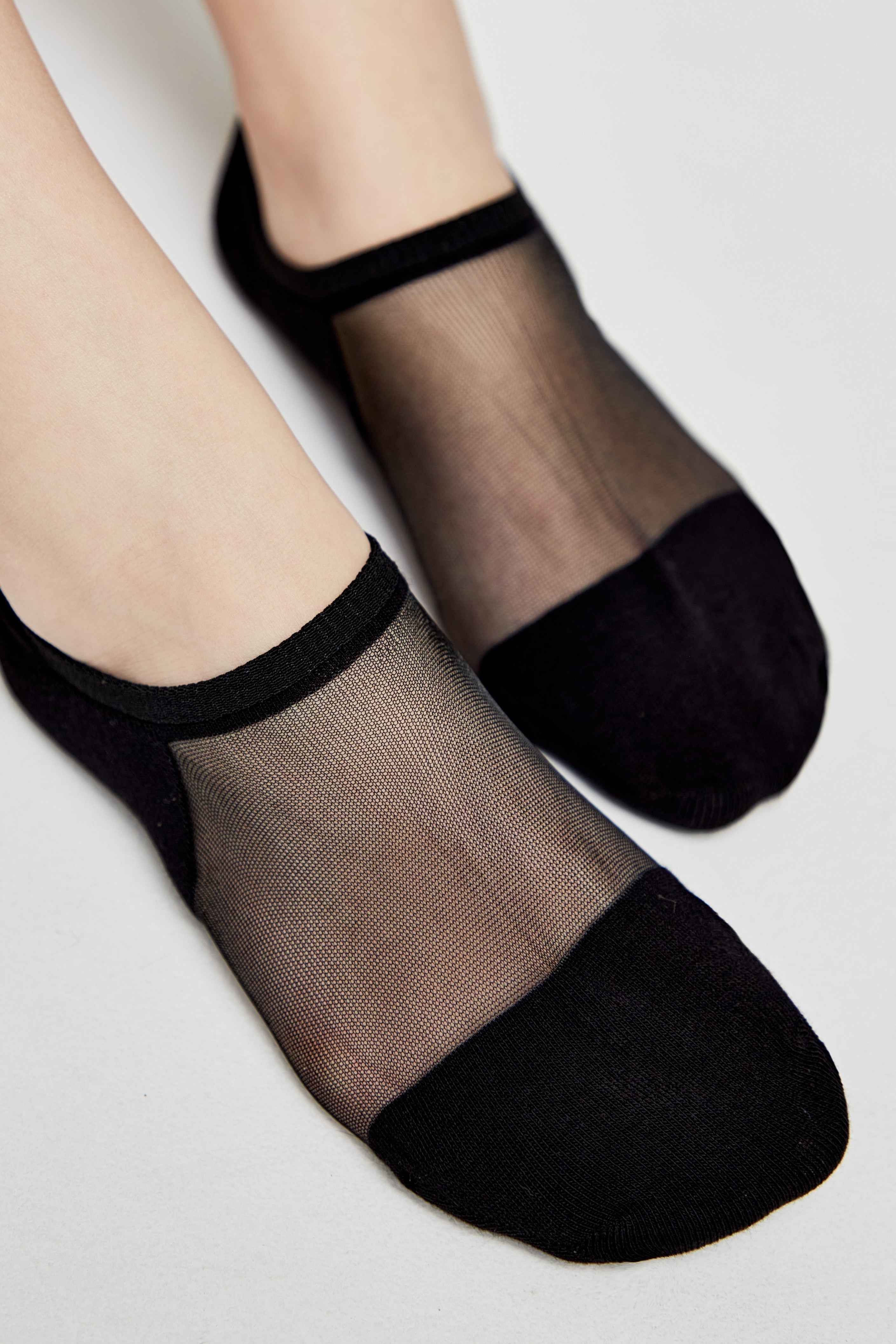 Cotton Ankle Socks Conte Active - Inserts Of Transparent Mesh