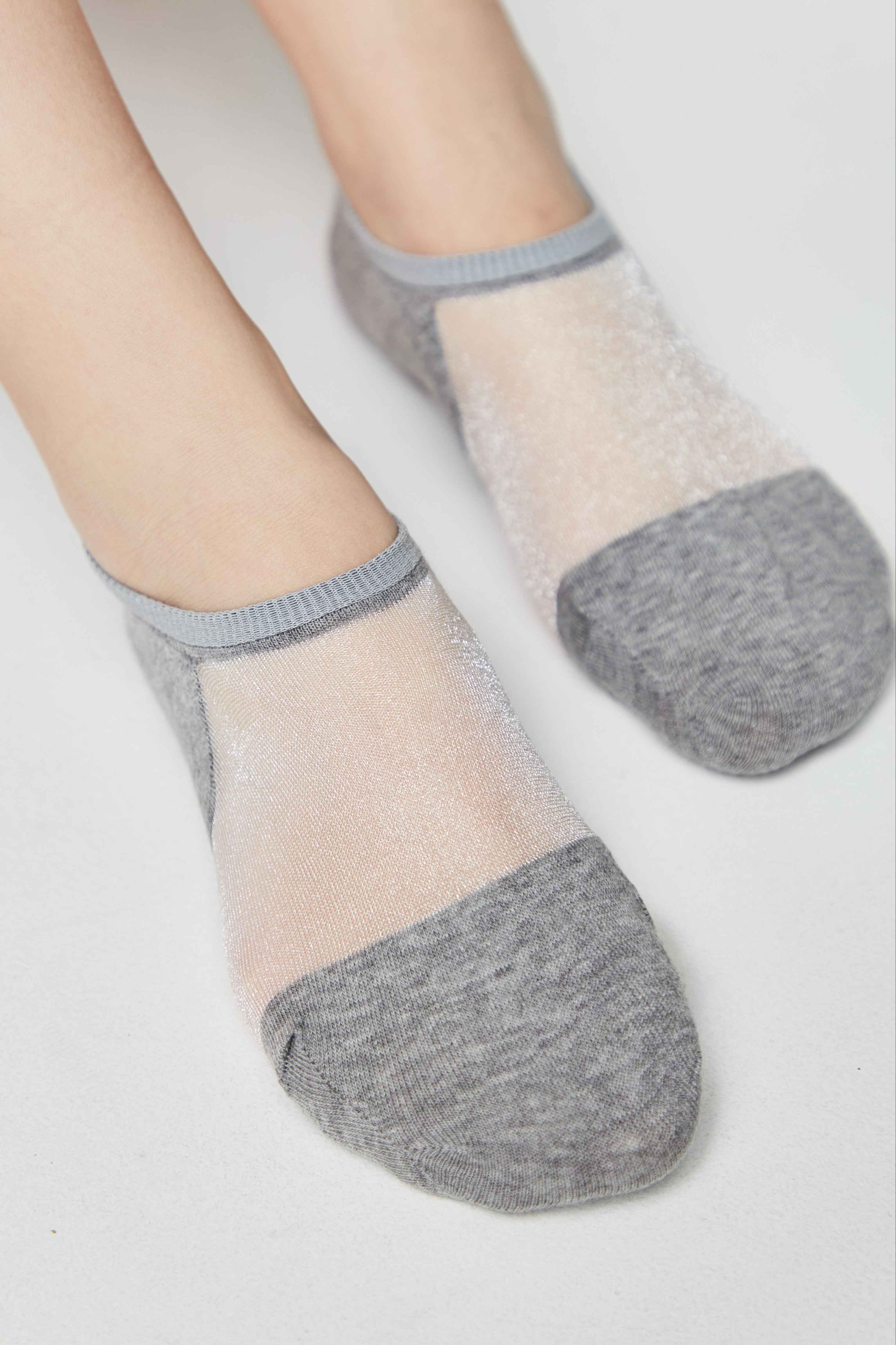 Cotton Ankle Socks Conte Active - Inserts Of Transparent Mesh