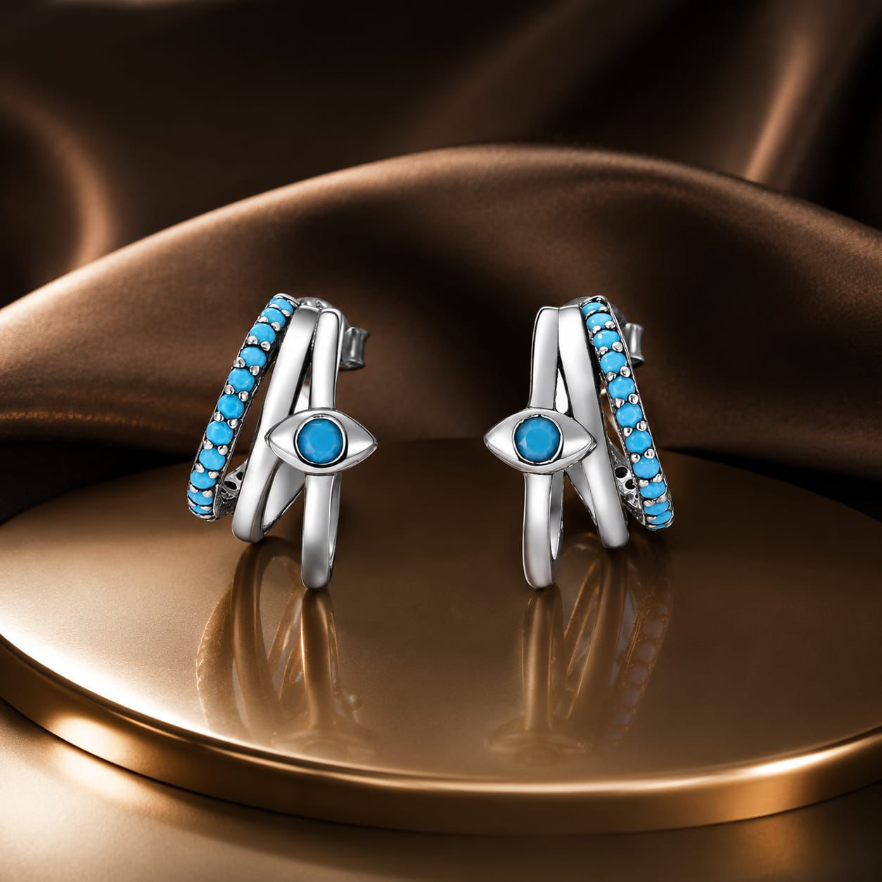 925 Sterling Silver High Quality Turquoise Earrings DestGlow