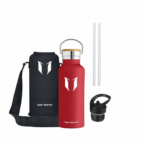 Insulated Stainless Steel Water Bottle - 17oz/500ml Double Wall Vacuum Flask