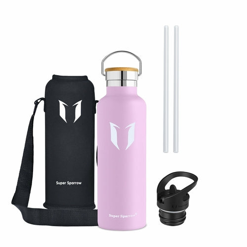 Insulated Stainless Steel Water Bottle - 25oz/750ml Extra Large Vacuum Flask