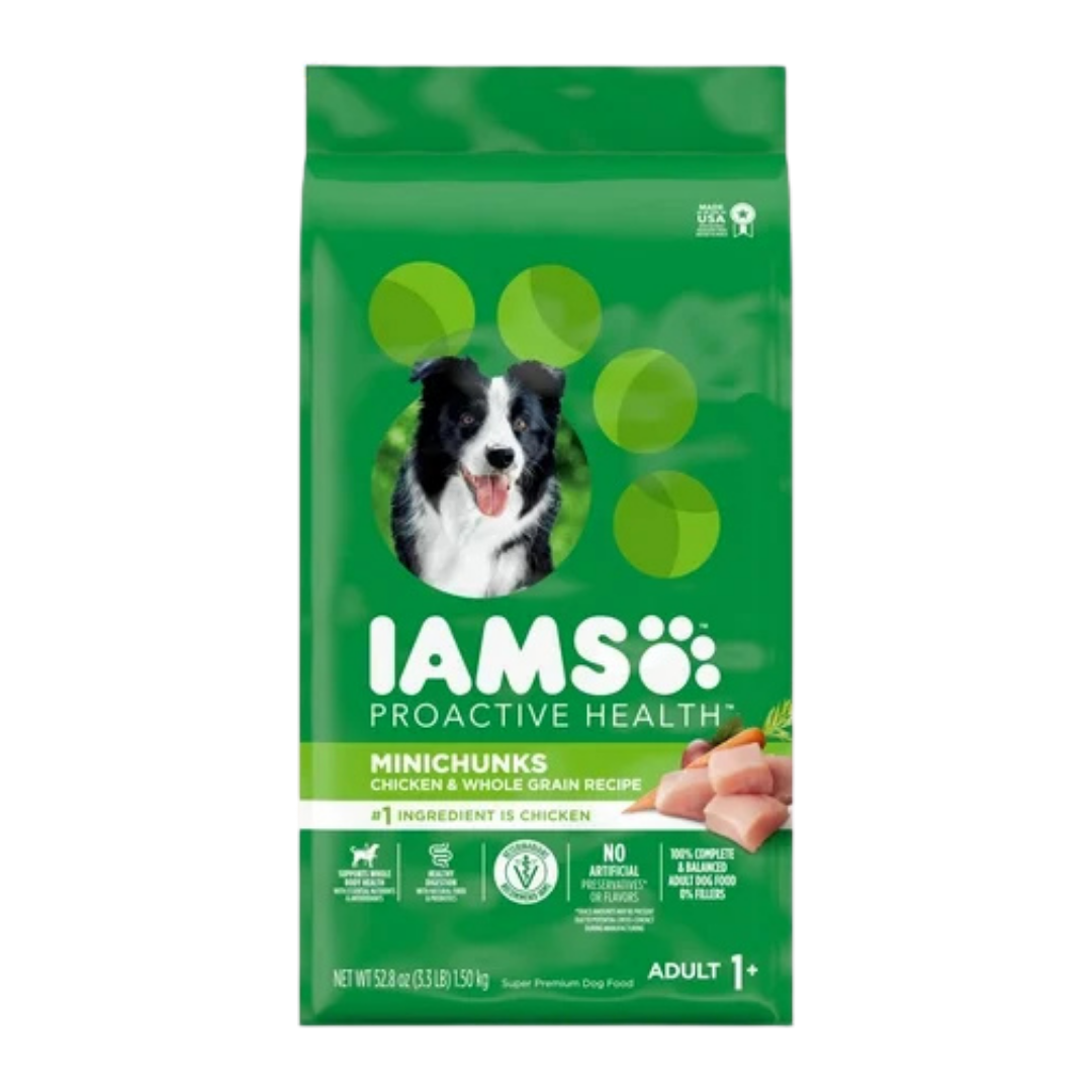 IAMS Proactive Health Minichunks Chicken & Whole Grain Adult Dry Dog Food (3.3lb) DestGlow