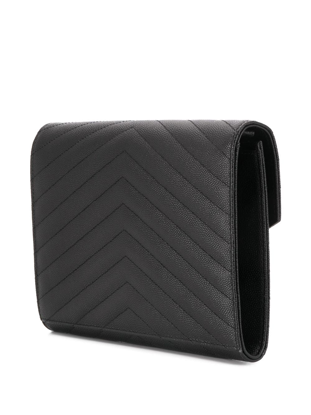 Saint Laurent Women Cassandre Matelassé Flap Pouch In Grain De Poudre Leather by Luosophy