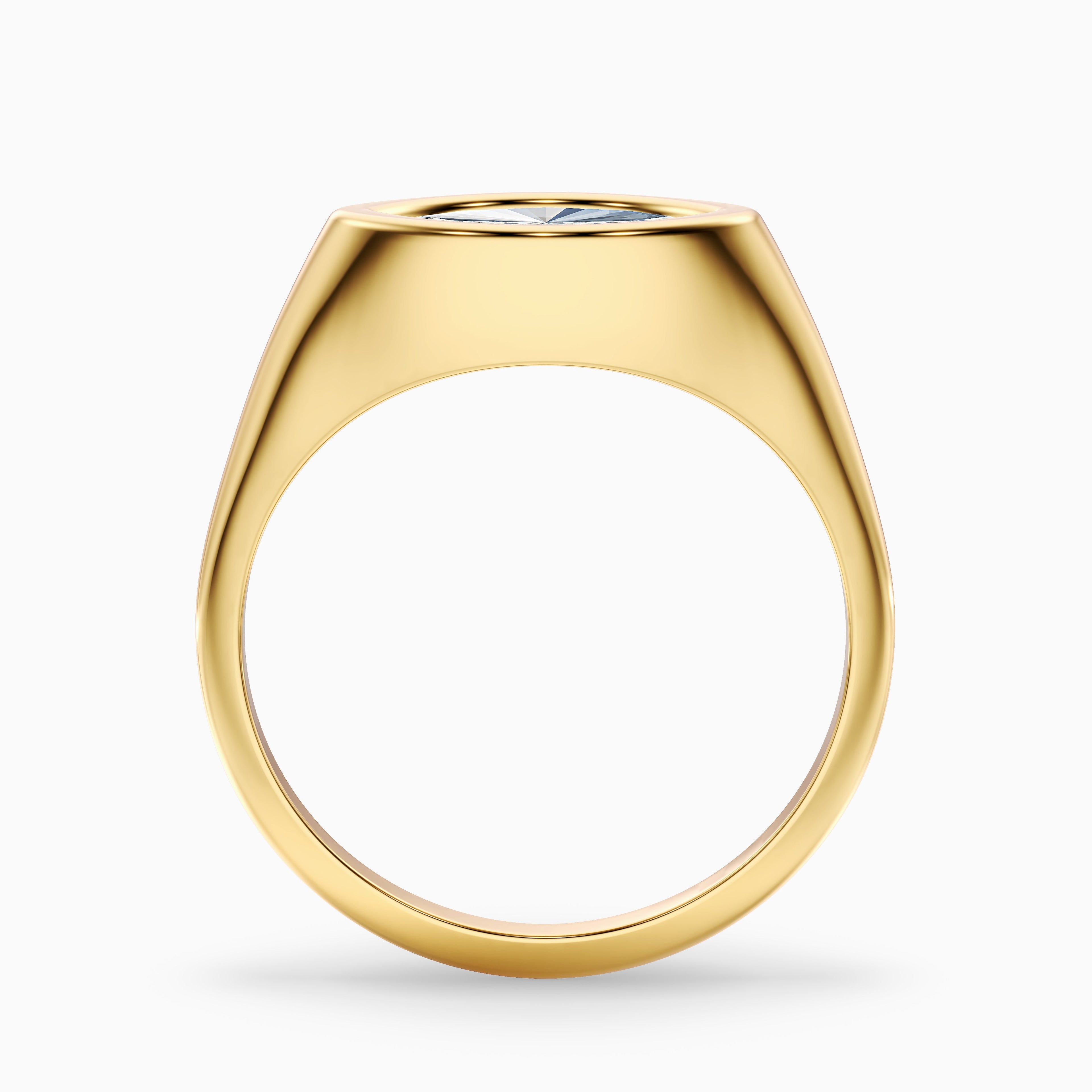 Sydney 4.5 Carat Marquise East West Bezel Lab Grown Diamond Ring In 14k Yellow Gold