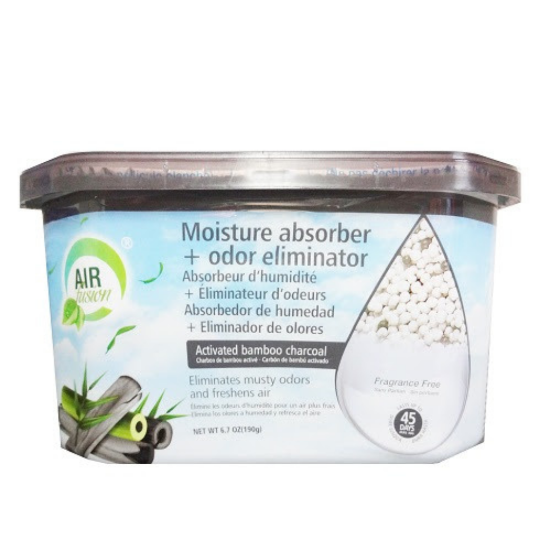 Air Fusion Moisture Absorber & Odor Eliminator Activated Bamboo Charcoal (6.7oz) DestGlow