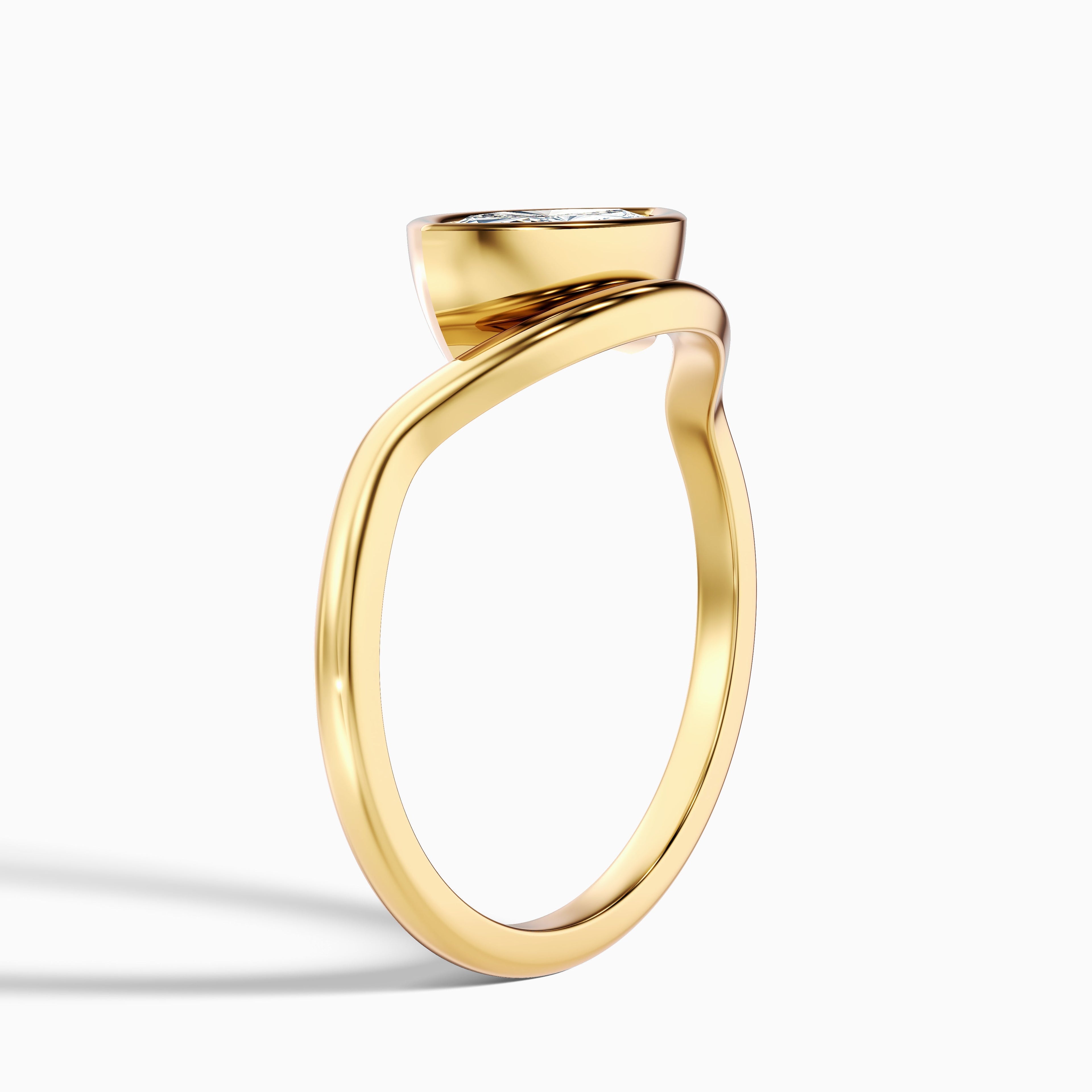 Briana 1.5 Carat Marquise East West Bezel Moissanite Diamond Ring In Platinum