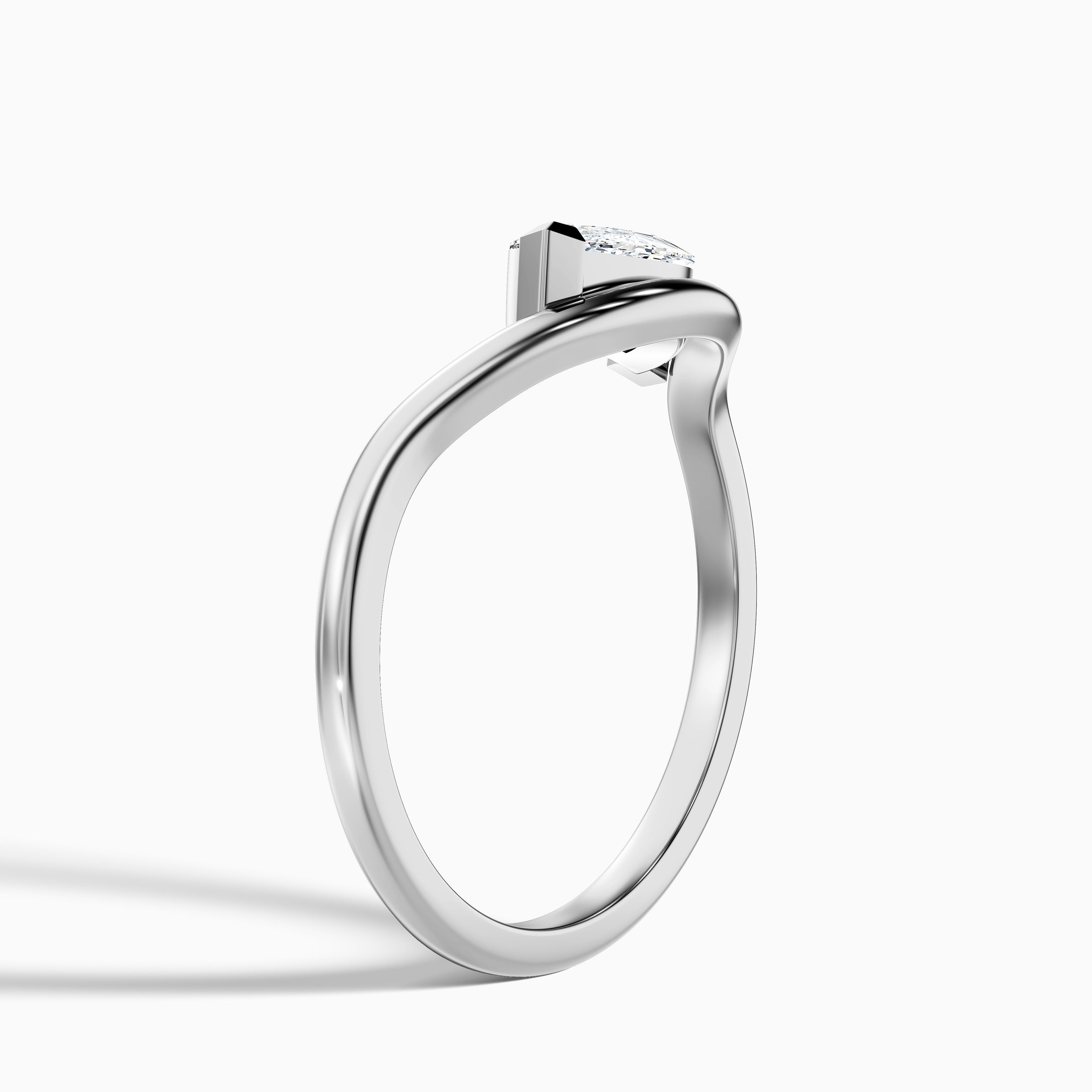 Gleny 1 Carat Marquise Cut East West Moissanite Diamond Ring in 18k Yellow Gold