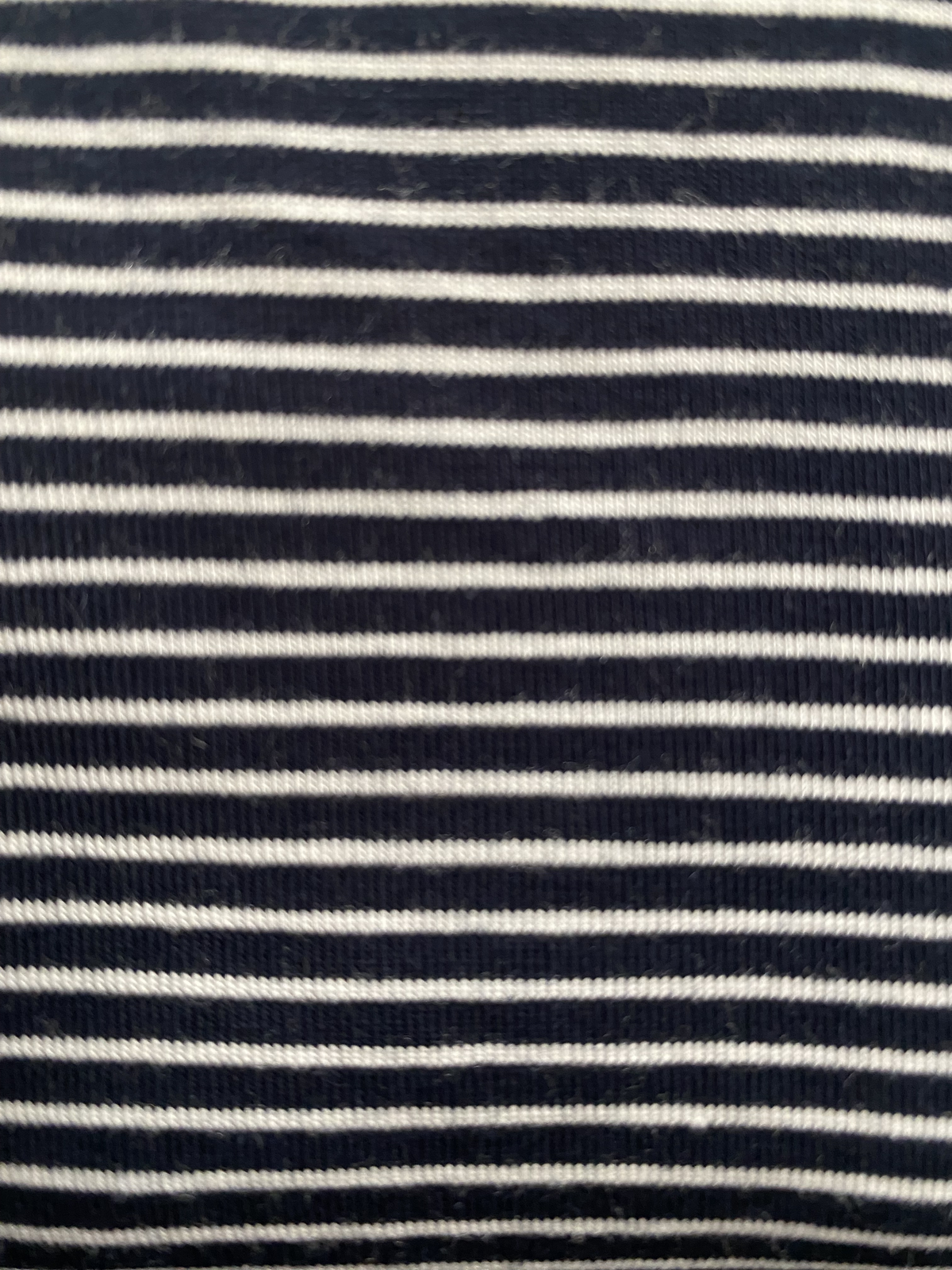 Modest Midi Pencil Skirt Below the Knee with Elastic Waist - Striped Pattern