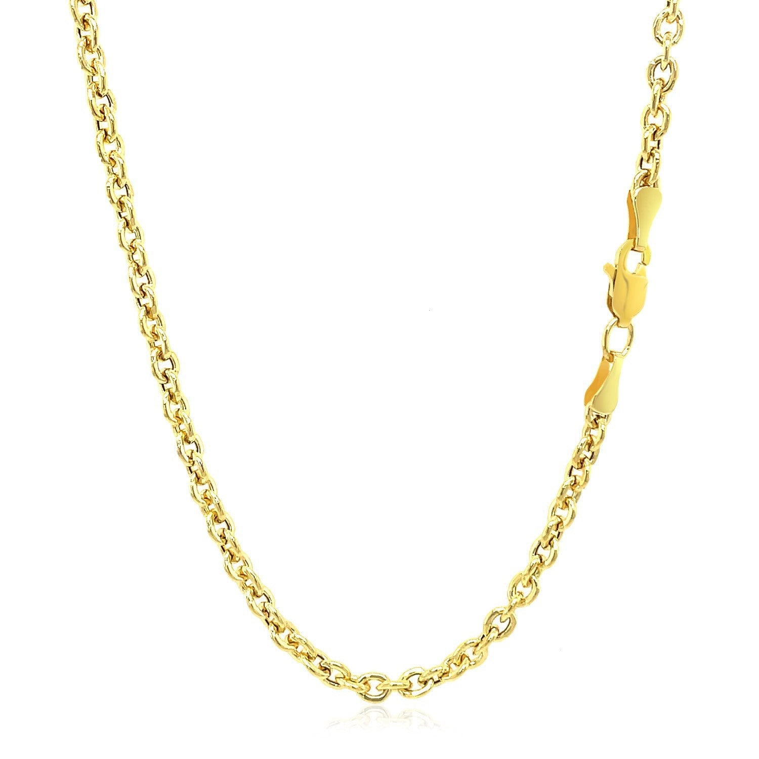 3.0mm 14k Yellow Gold Forsantina Lite Cable Link Chain by Bids.com