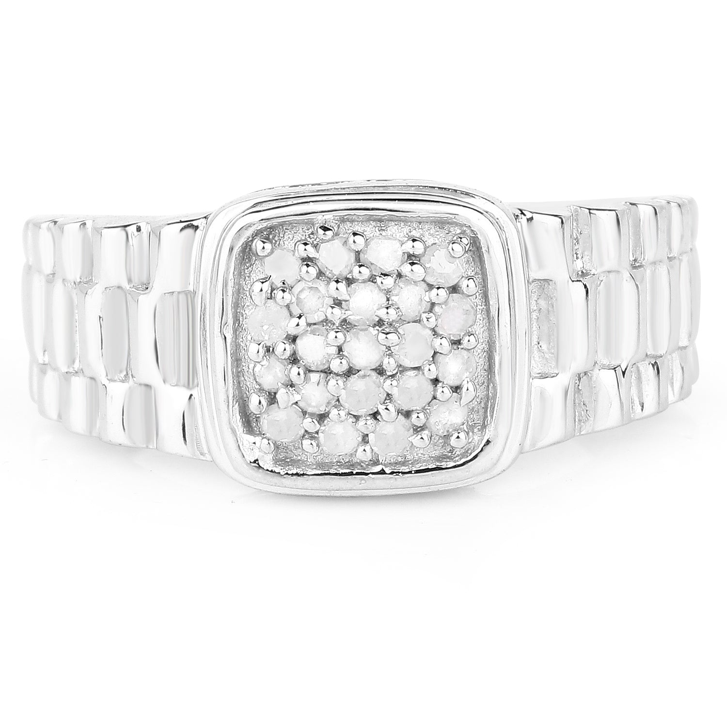 0.25 Carat Genuine White Diamond .925 Sterling Silver Ring by Bids.com