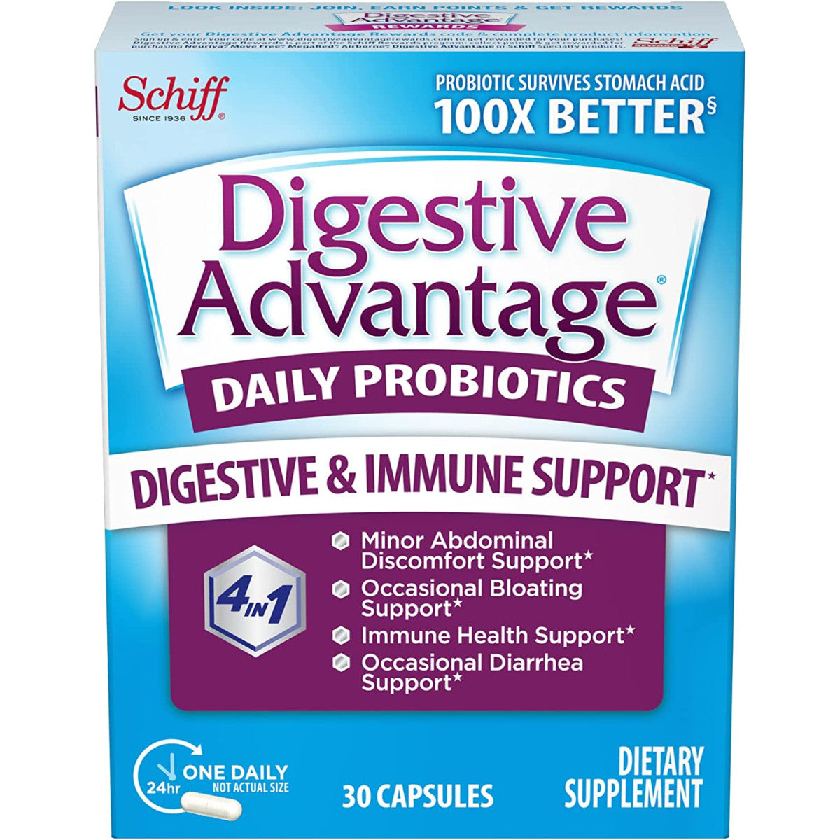 Digestive Advantage Daily Probiotic, 30 Capsules by Pasteur Pharmacy