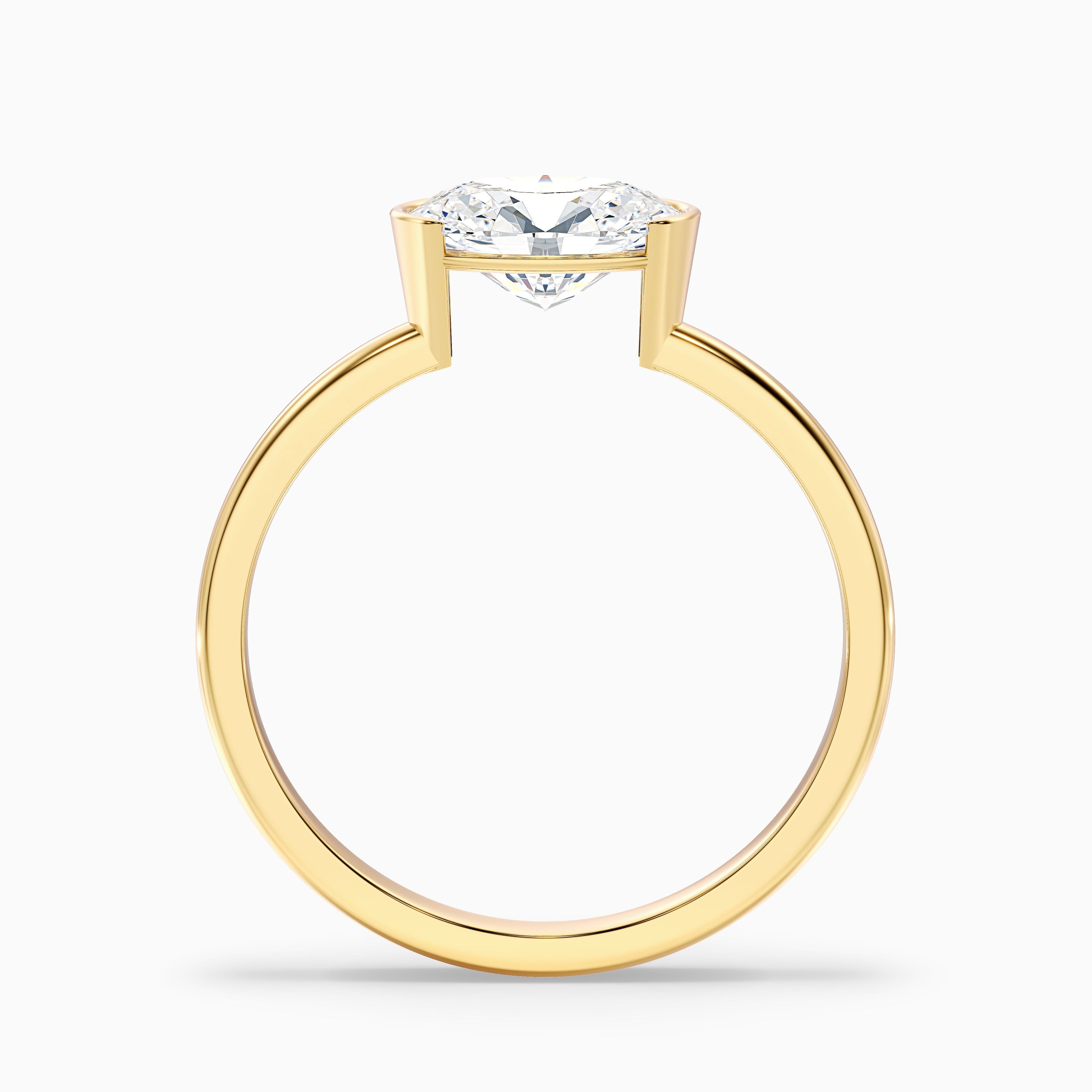 Alva 3.5 Carat Oval Cut East West Moissanite Diamond Ring in 10k Rose Gold