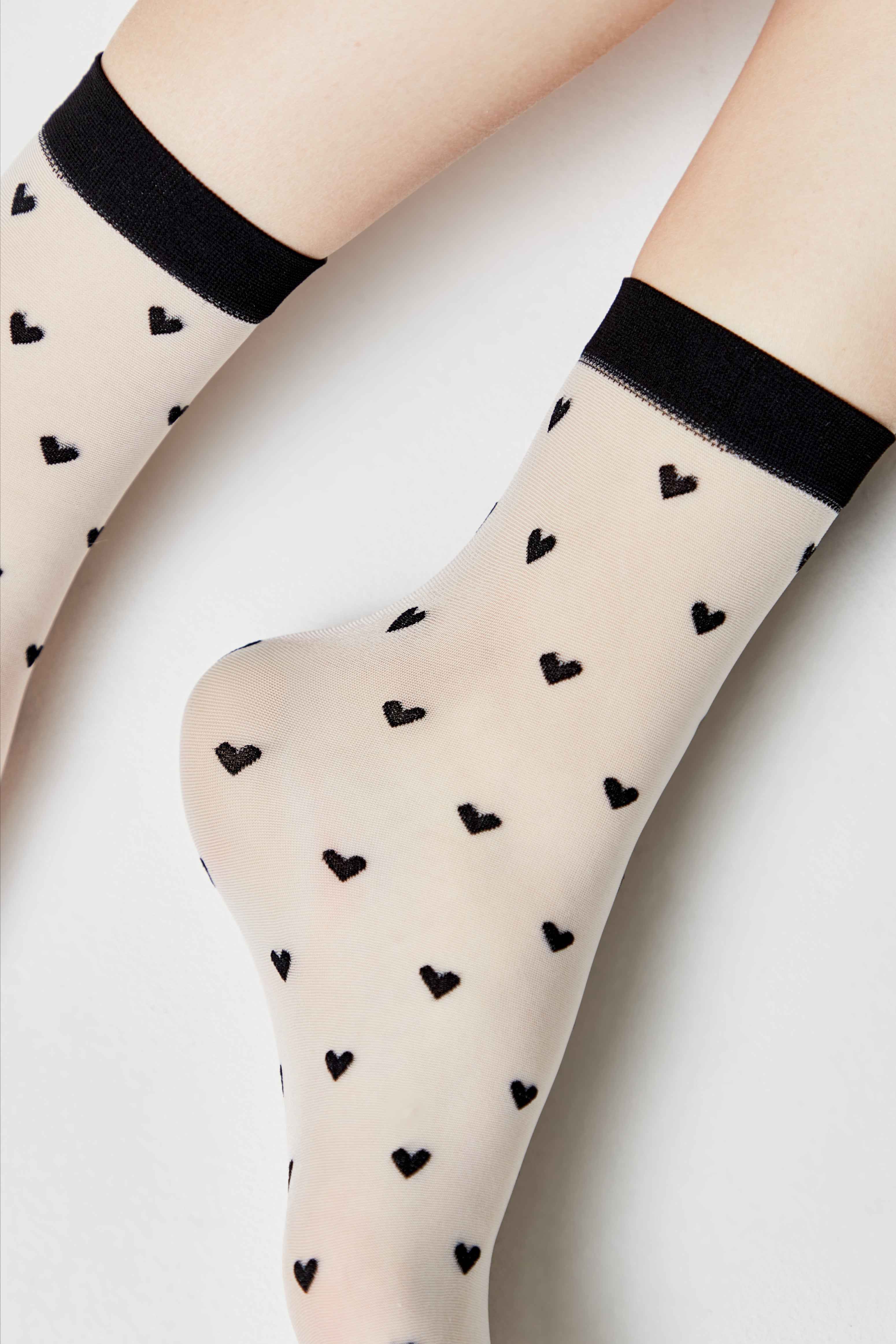 Socks Conte Fantasy - Hearts Pattern