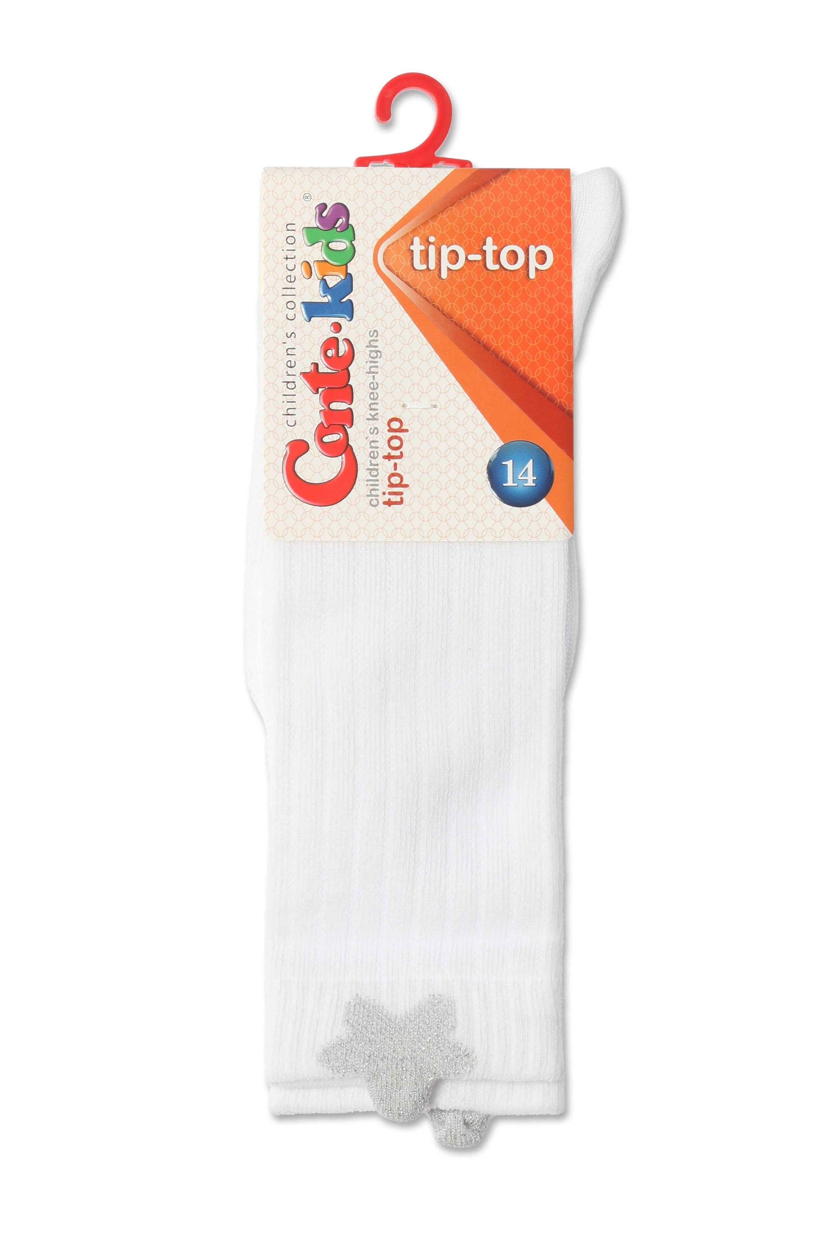 Conte-Kids Cotton Knee-Highs Tip-Top 047 - Shimmering Picot