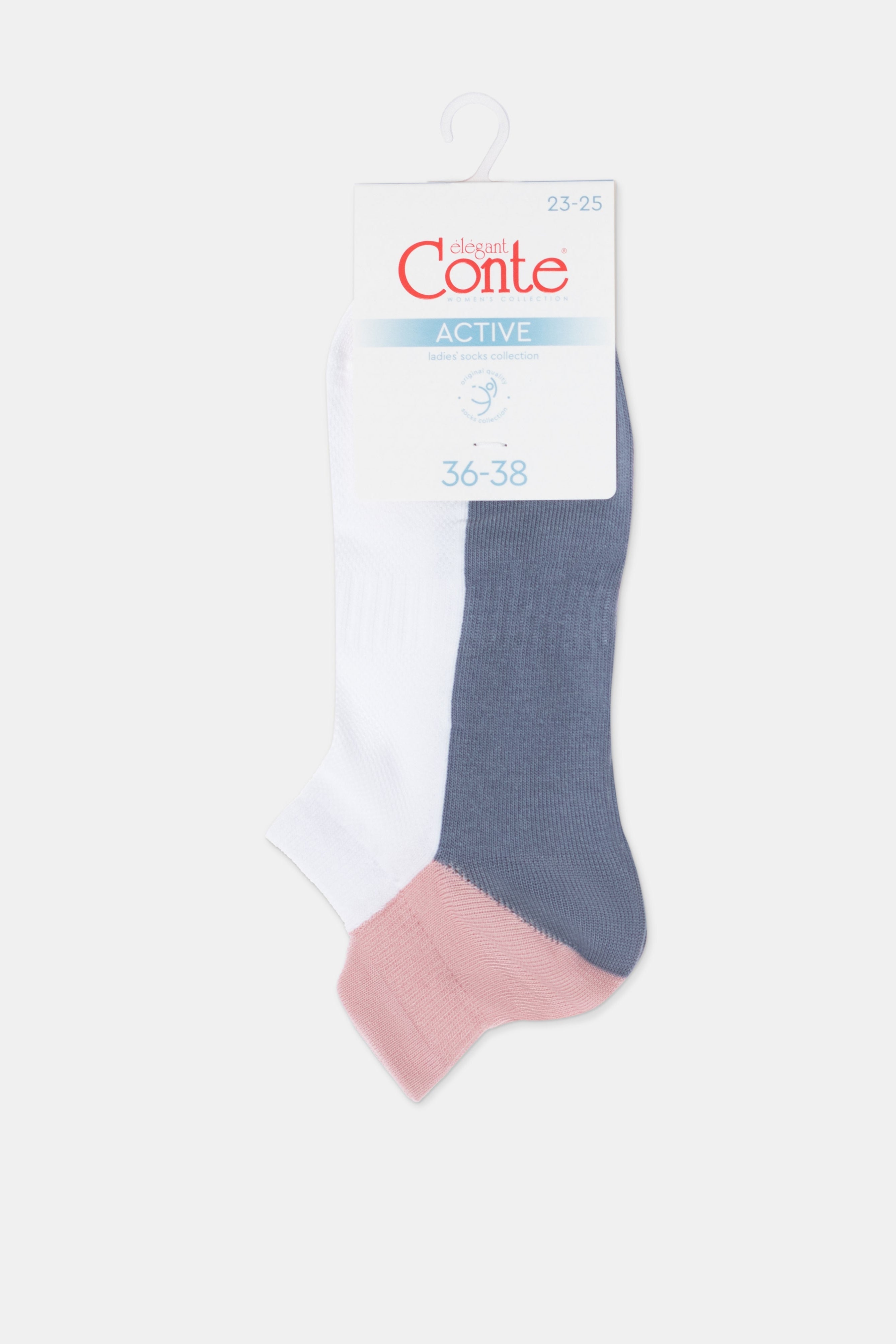 Cotton Ankle Socks Conte Active - With a "Tongue" 393