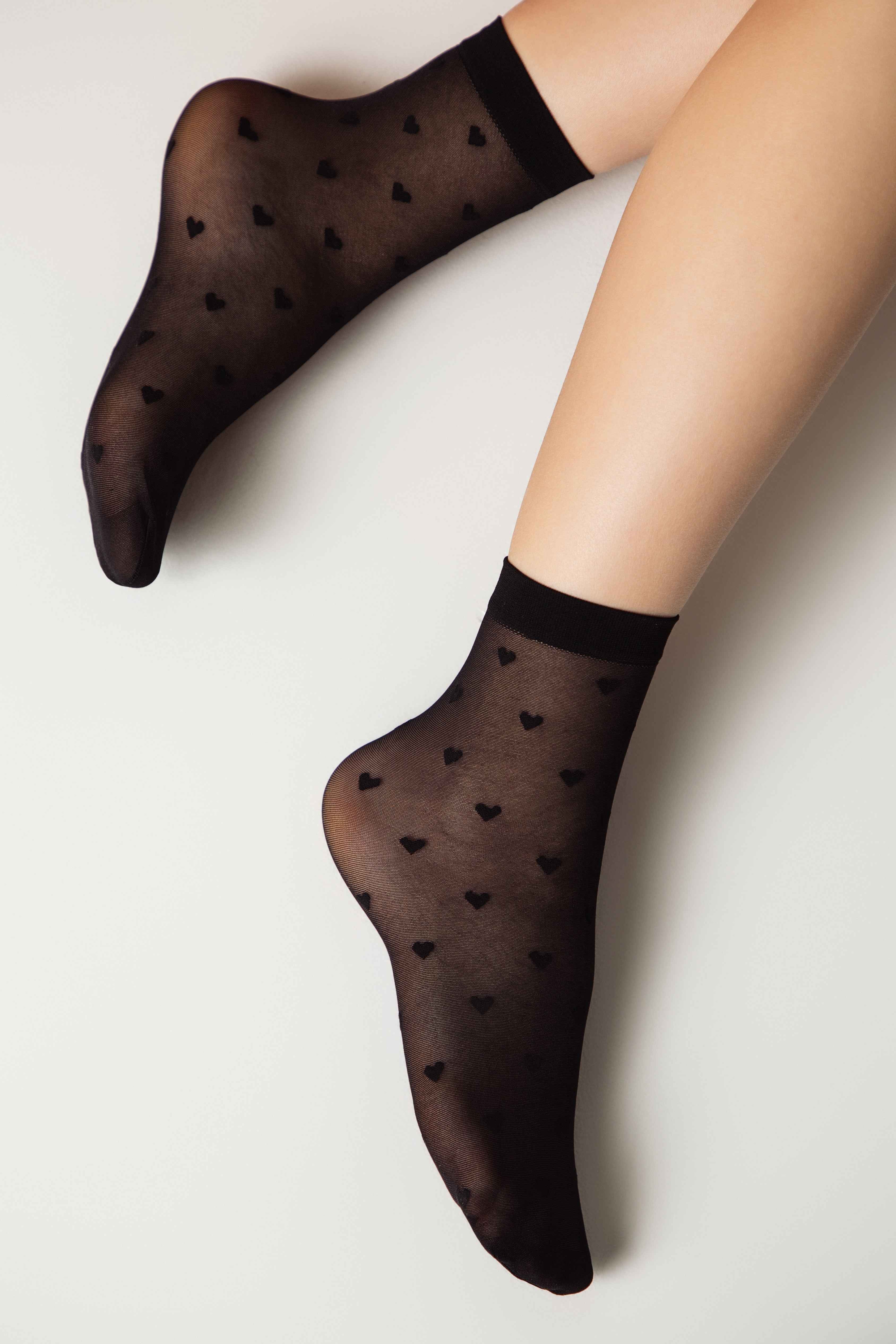 Socks Conte Fantasy - Hearts Pattern