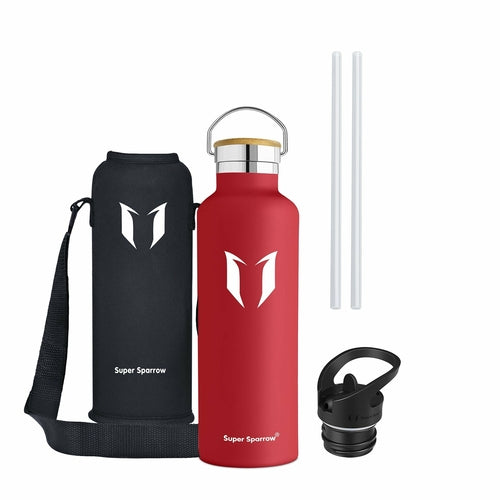Insulated Stainless Steel Water Bottle - 25oz/750ml Extra Large Vacuum Flask