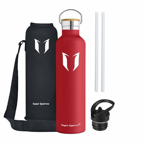 Insulated Stainless Steel Water Bottle 32oz - Double Wall Vacuum Insulated, BPA Free, Leak Proof