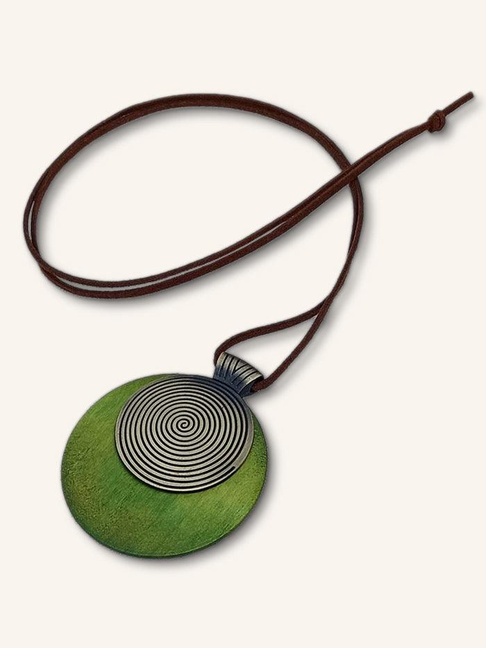 Vintage Wooden Rings Long Necklace DestGlow