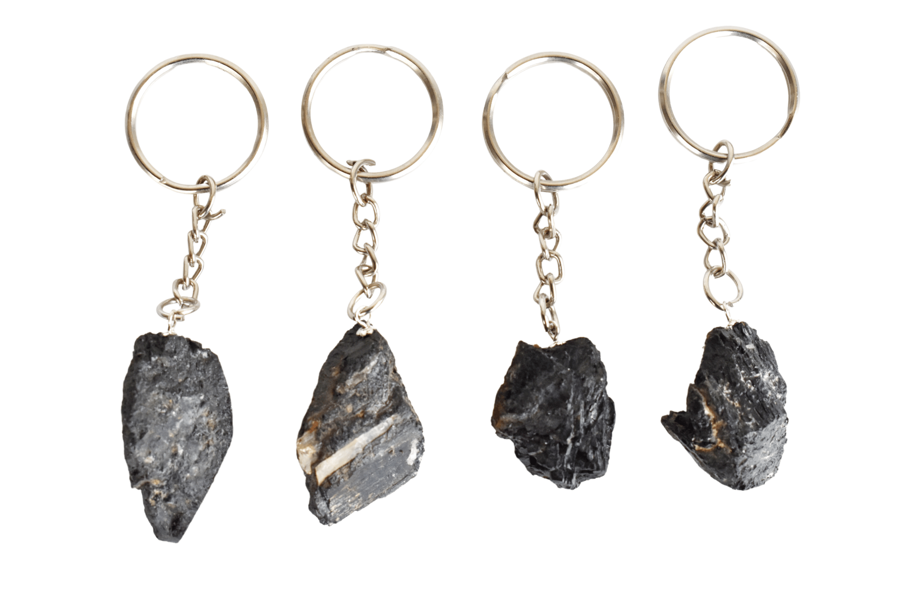 Black Tourmaline Key Chain, Gemstone Keychain Crystal Key Ring (Protection and Strength)Â DestGlow