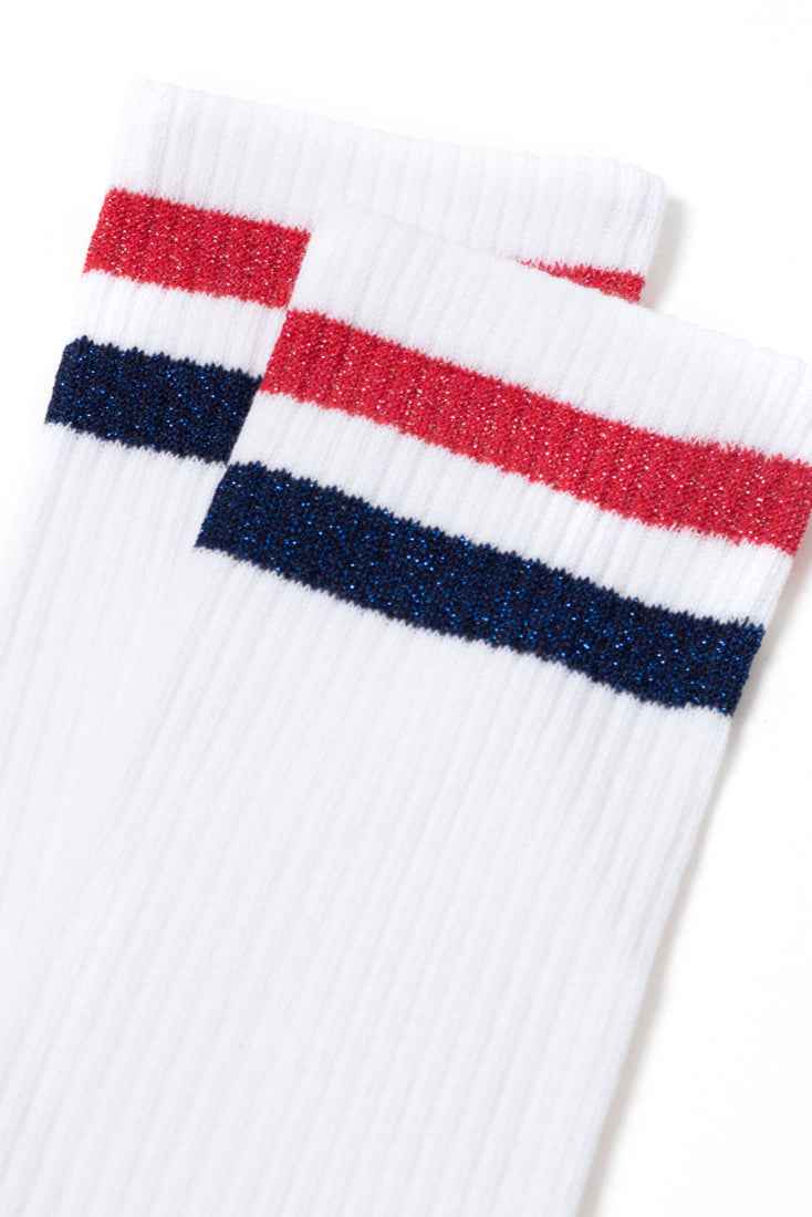 Conte Cotton Long Socks Active 157 - Lurex Stripes - DestGlow