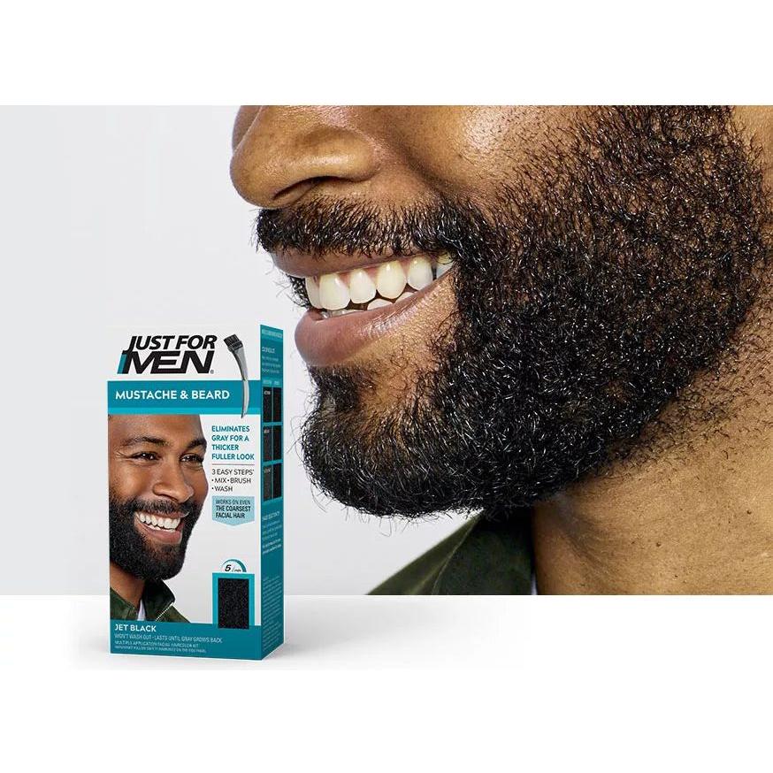Just For Men Brush-In Color Gel, Mustache & Beard, Jet Black M-60/ 0.5 Oz by Pasteur Pharmacy