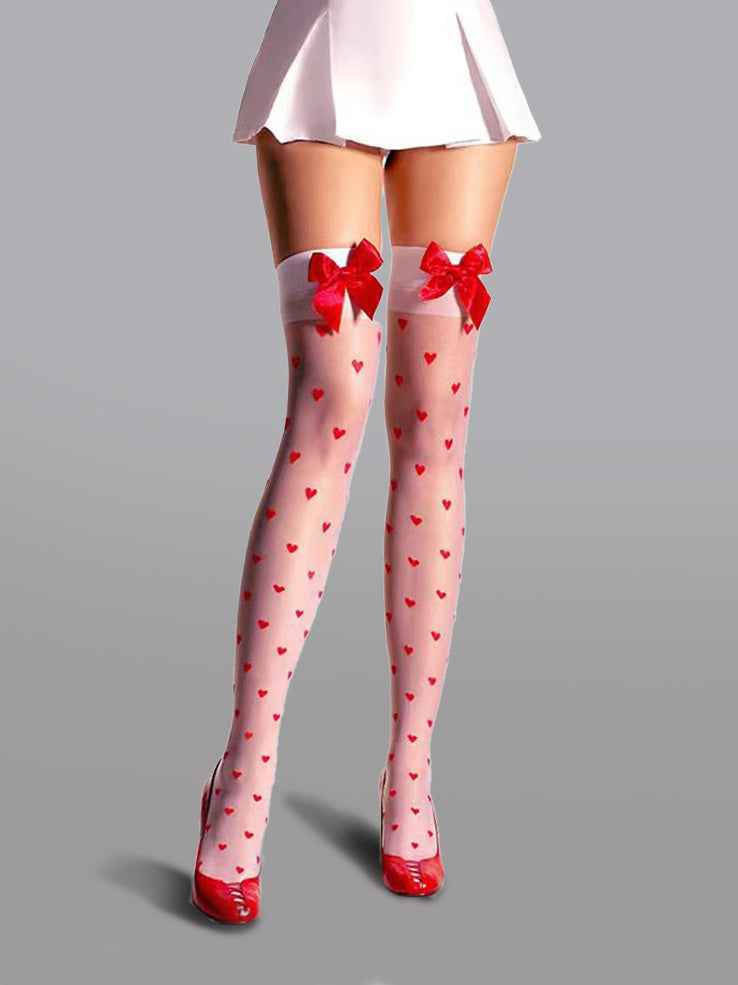 Cute Bow Polka Dot Stockings - accessories