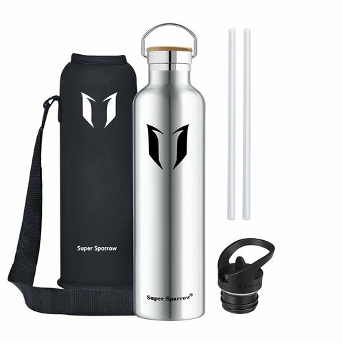 Insulated Stainless Steel Water Bottle 32oz - Double Wall Vacuum Insulated, BPA Free, Leak Proof