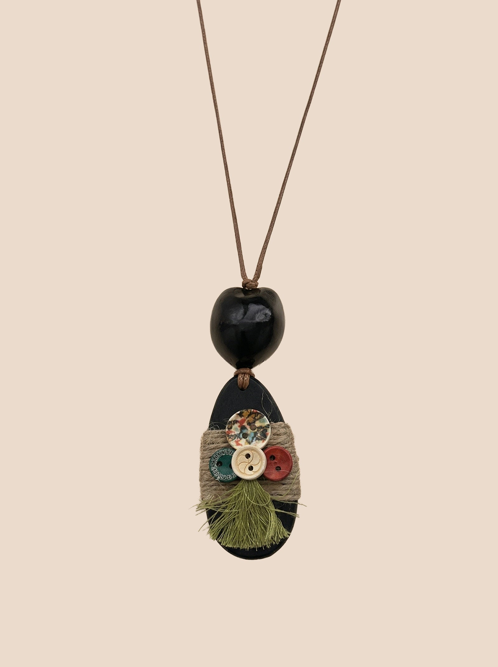 Artisanal Woodland Pendant Necklace