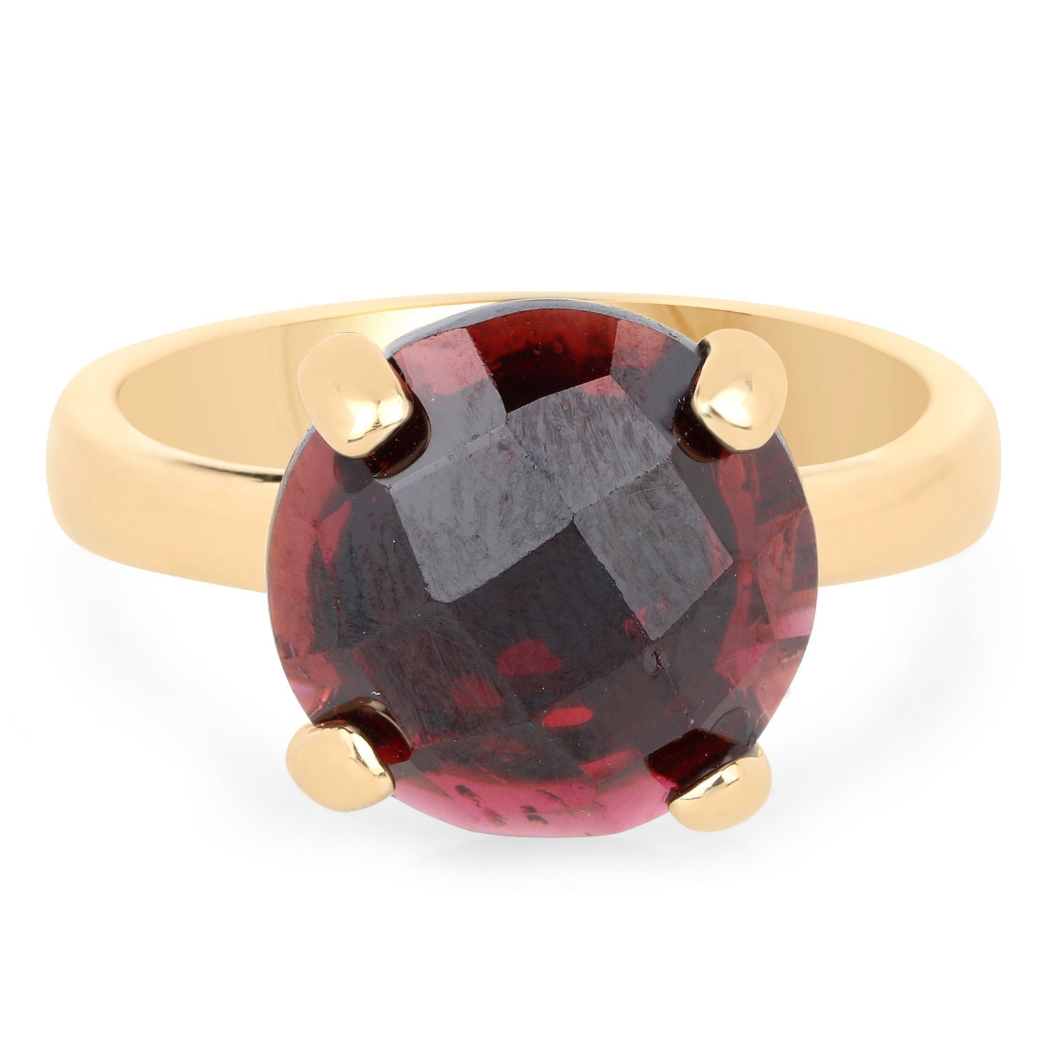 7.38 Carat Genuine Garnet .925 Sterling Silver Ring DestGlow