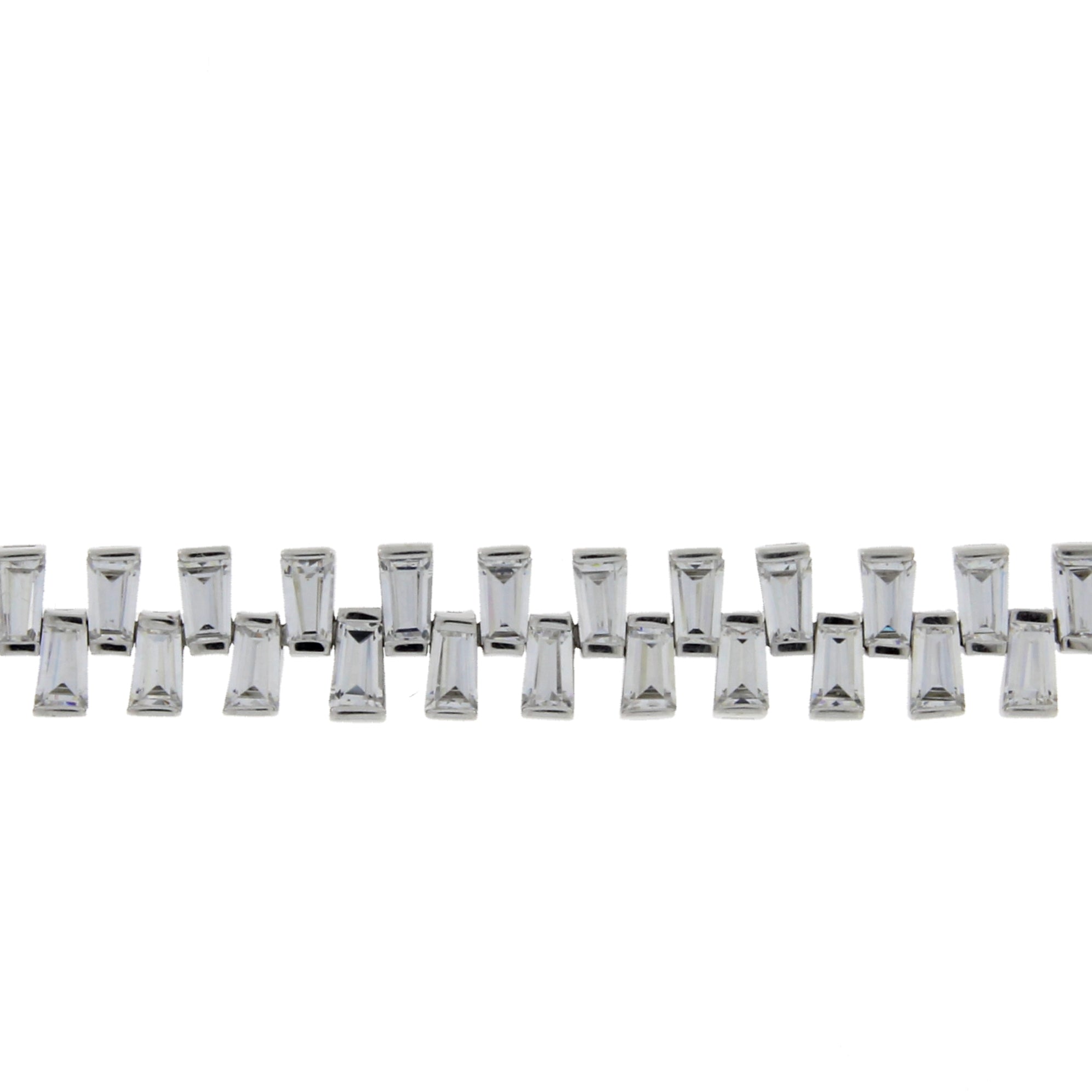Natural Cubic Zirconium Tennis Bracelet Sterling Silver by Bids.com