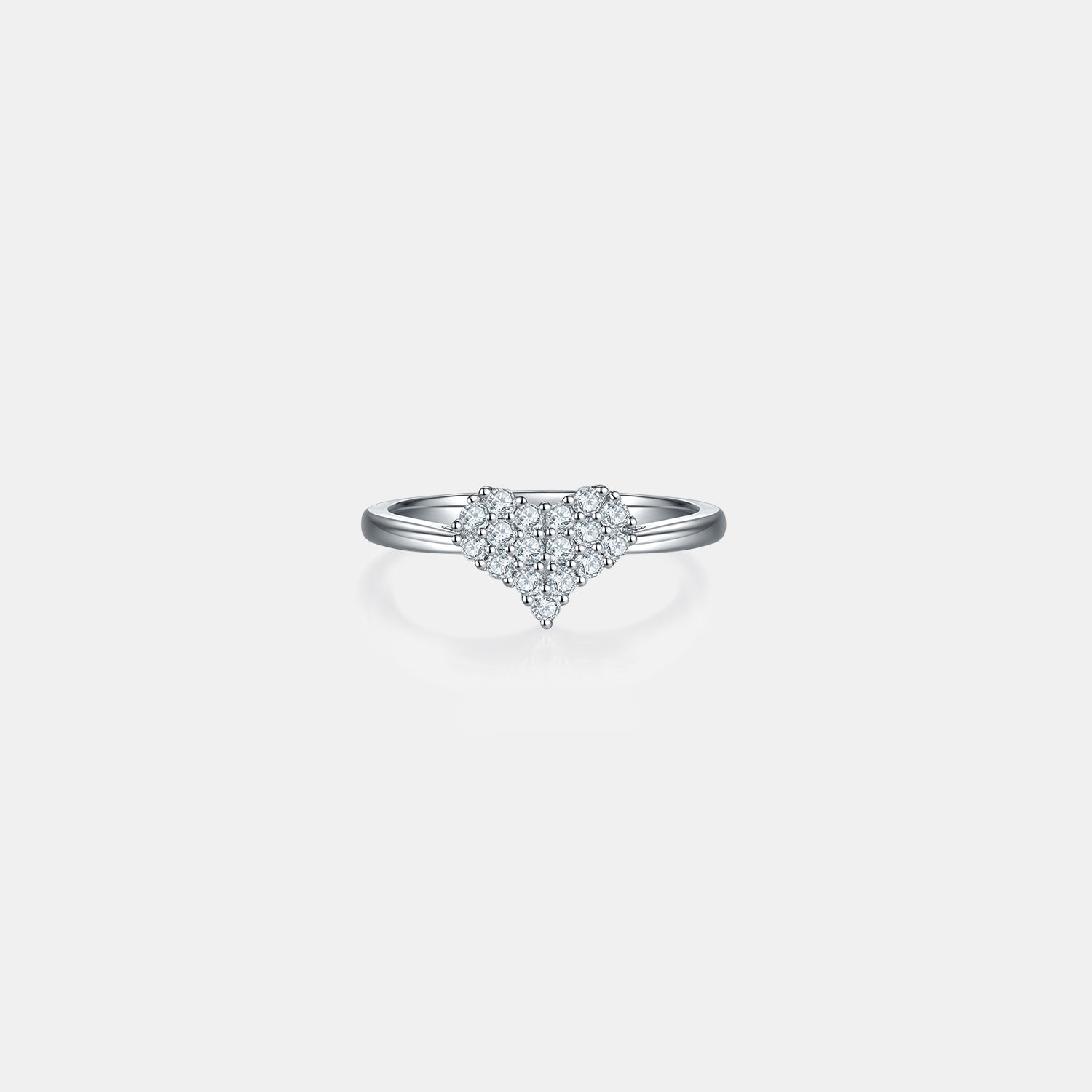 Sparkala™ Pure Sterling Silver Heart Ring - DestGlow
