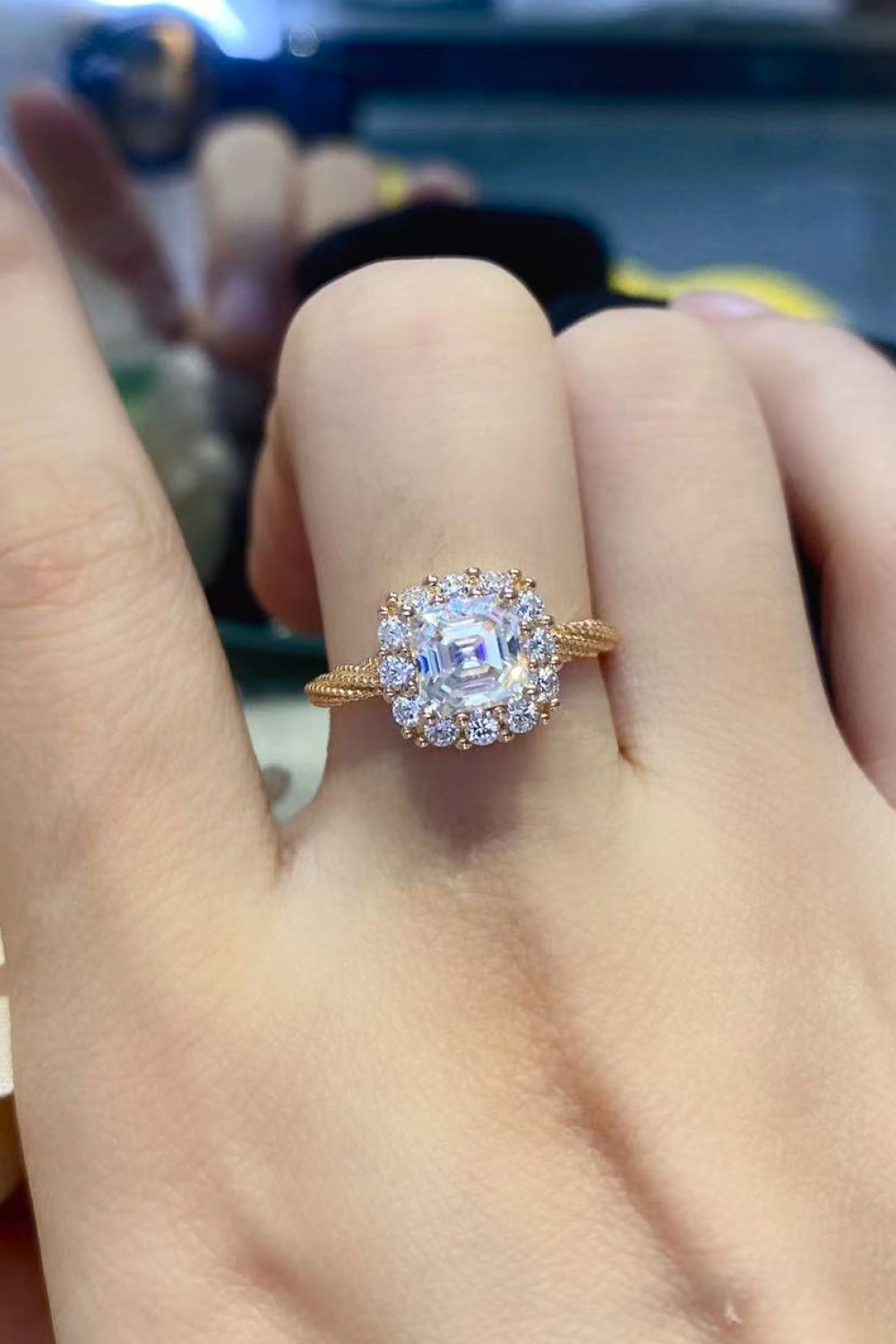 1 Carat Sparkala™ Twisted Ring (18k Rose Gold Over Pure Sterling Silver) by Sparkala