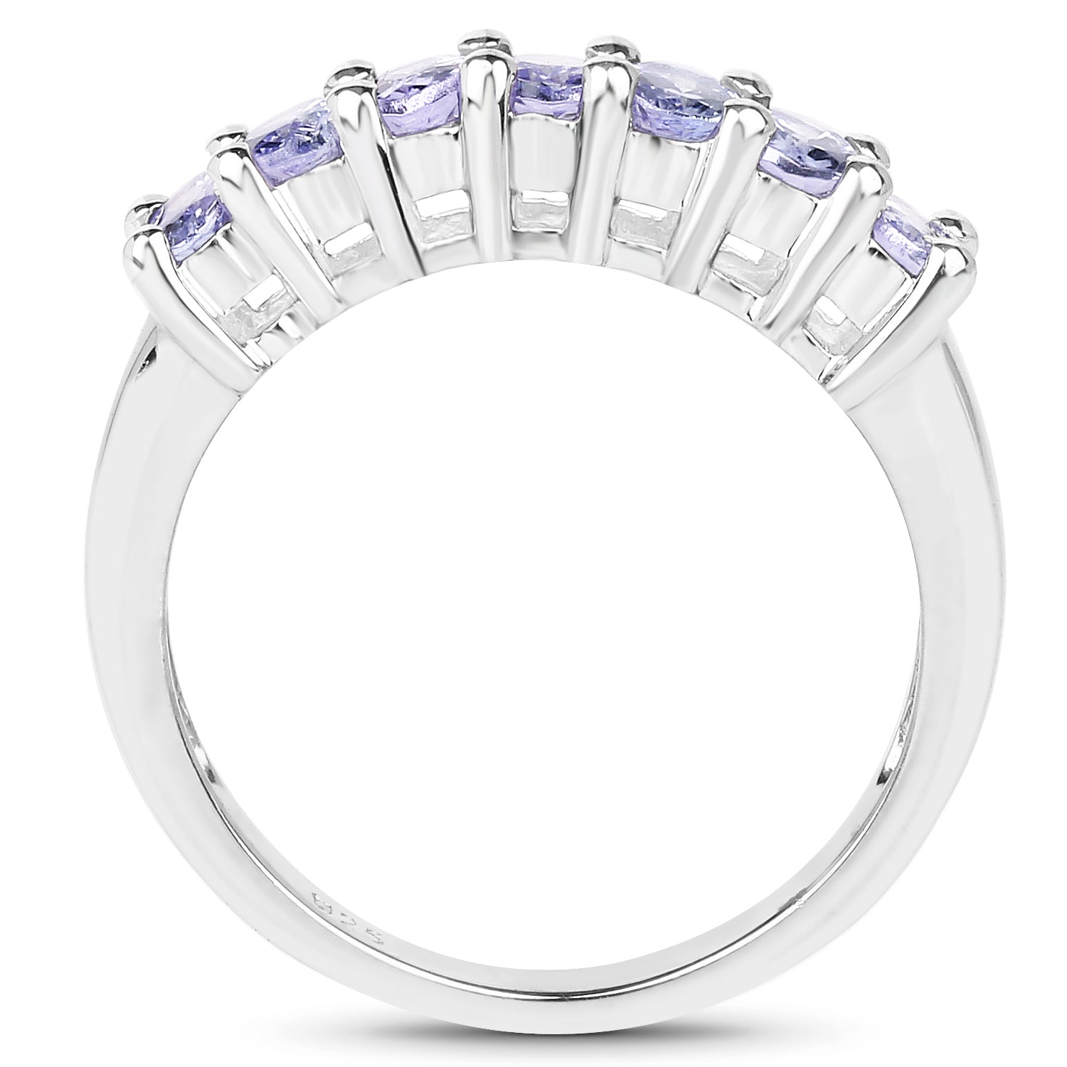 1.19 Carat Genuine Tanzanite .925 Sterling Silver Ring DestGlow
