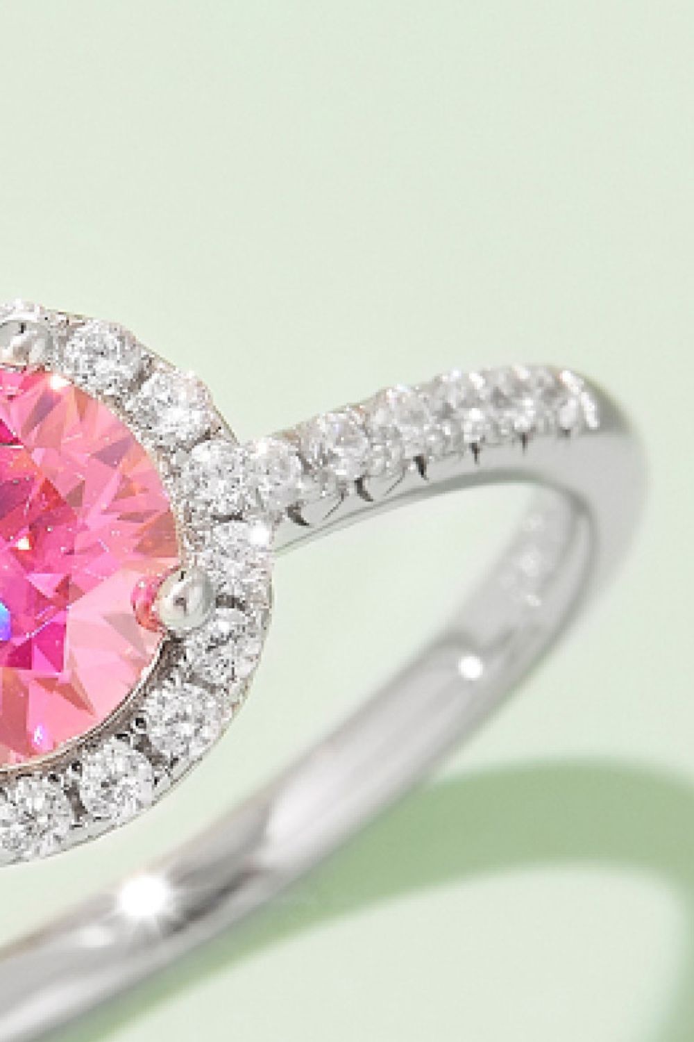 1 Carat Sparkala™ Platinum Over Pure Sterling Silver Halo Ring (Yellow, Pink, or Blue) - DestGlow