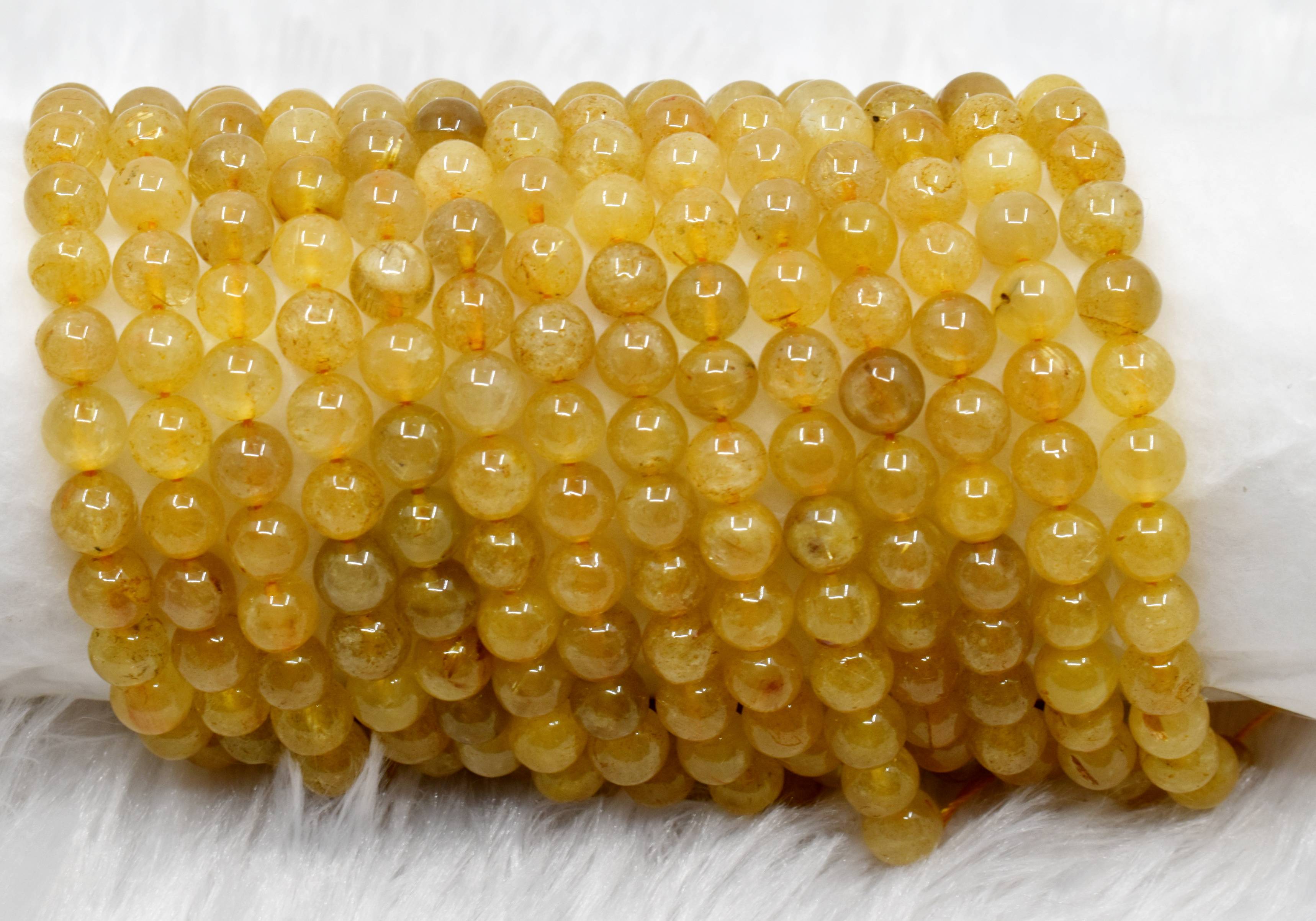 Golden Rutile AAA Grade 6mm, 8mm, 10mm Round Beads DestGlow