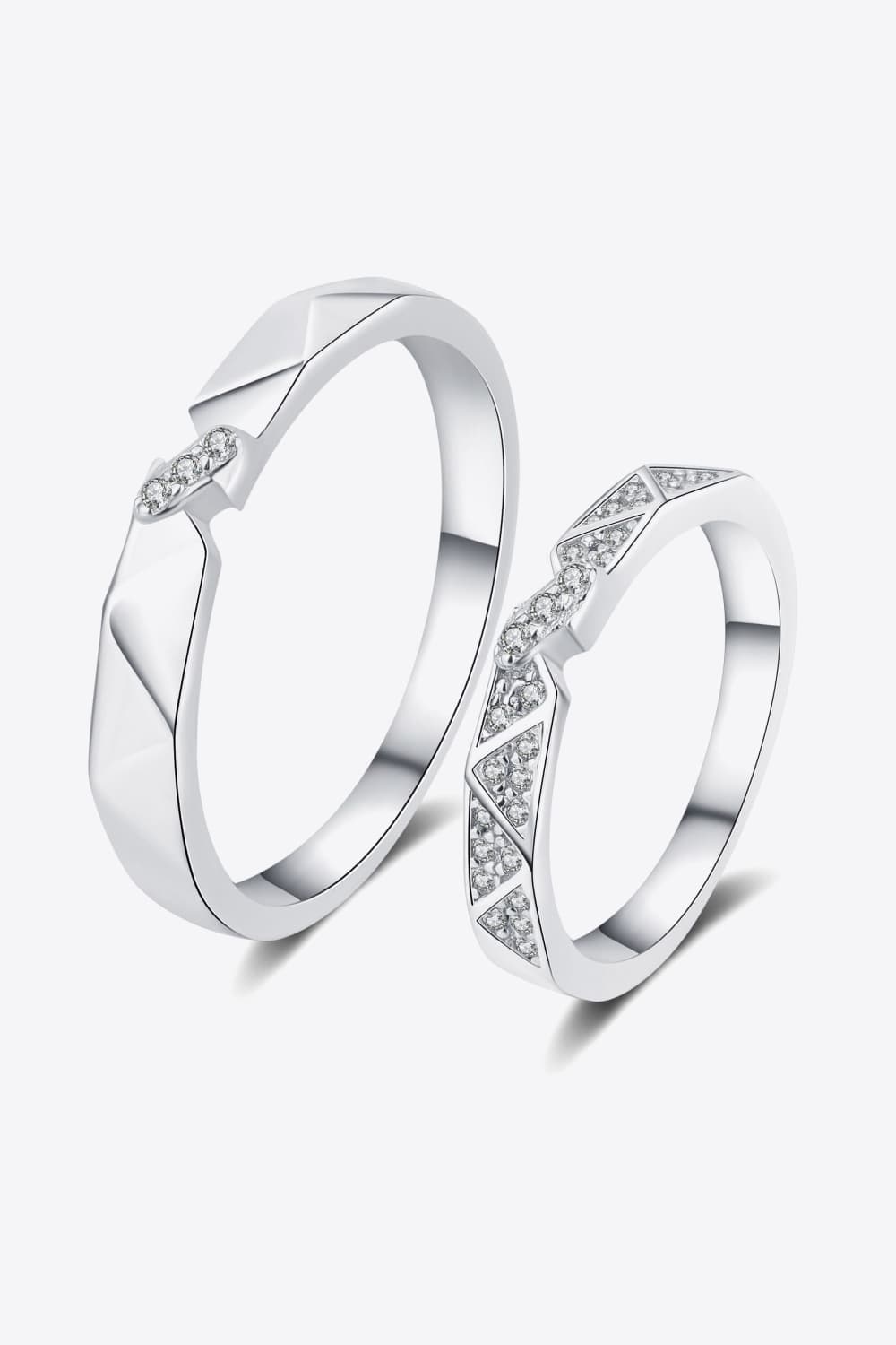 Sparkala™ Minimalist Rhodium-Plated Ring Set by Sparkala
