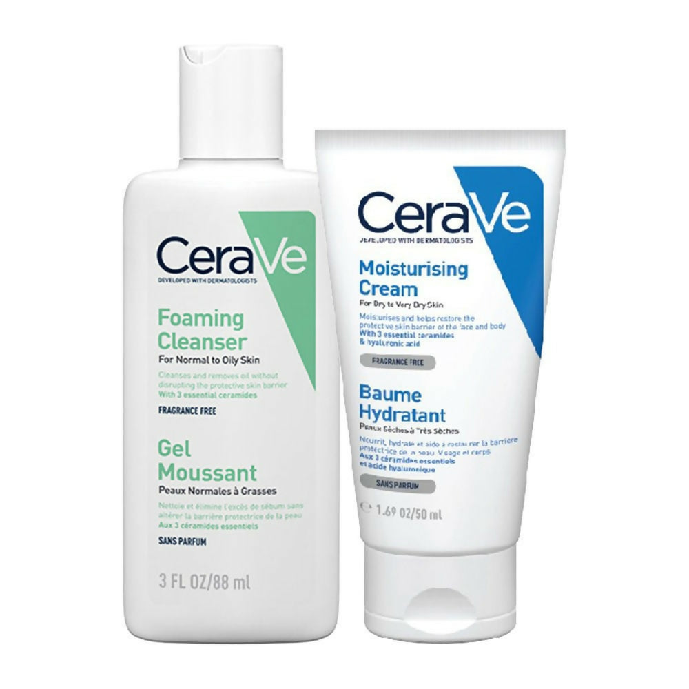 Cerave Daily Duo For Normal To Oily Skin With Facewash & Moisturizer by Dista