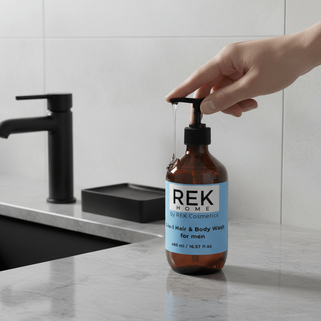 2-in-1 Hair & Body Wash for men by REK Cosmetics