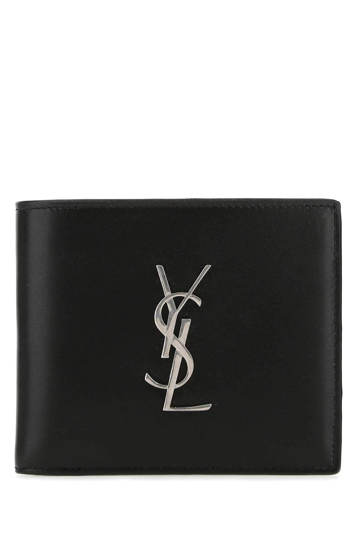 Saint Laurent Men Black Leather Wallet DestGlow