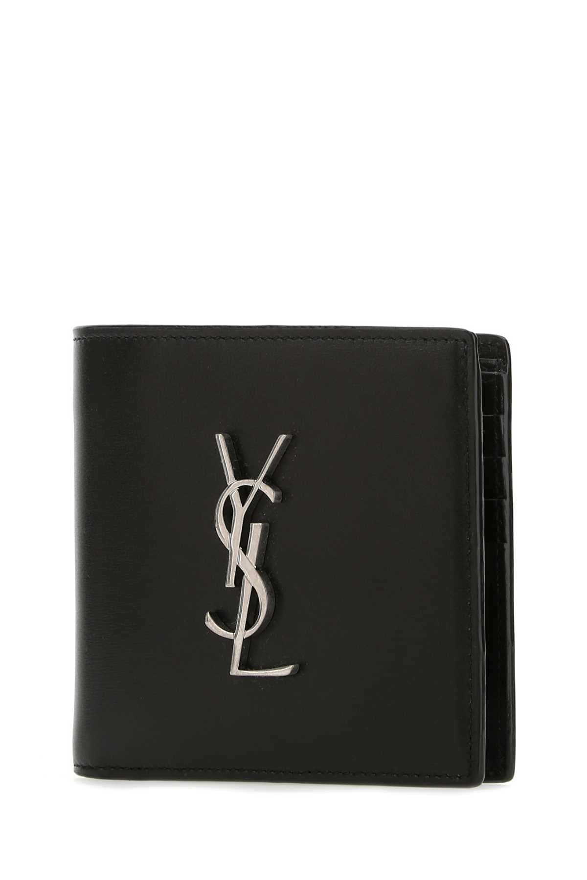 Saint Laurent Men Black Leather Wallet DestGlow
