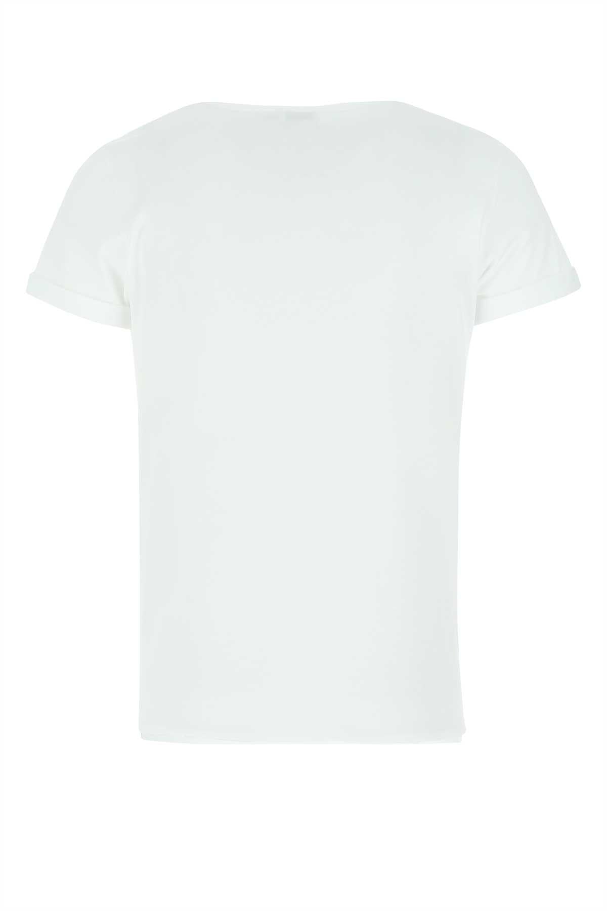 Saint Laurent Men White Cotton T-Shirt DestGlow