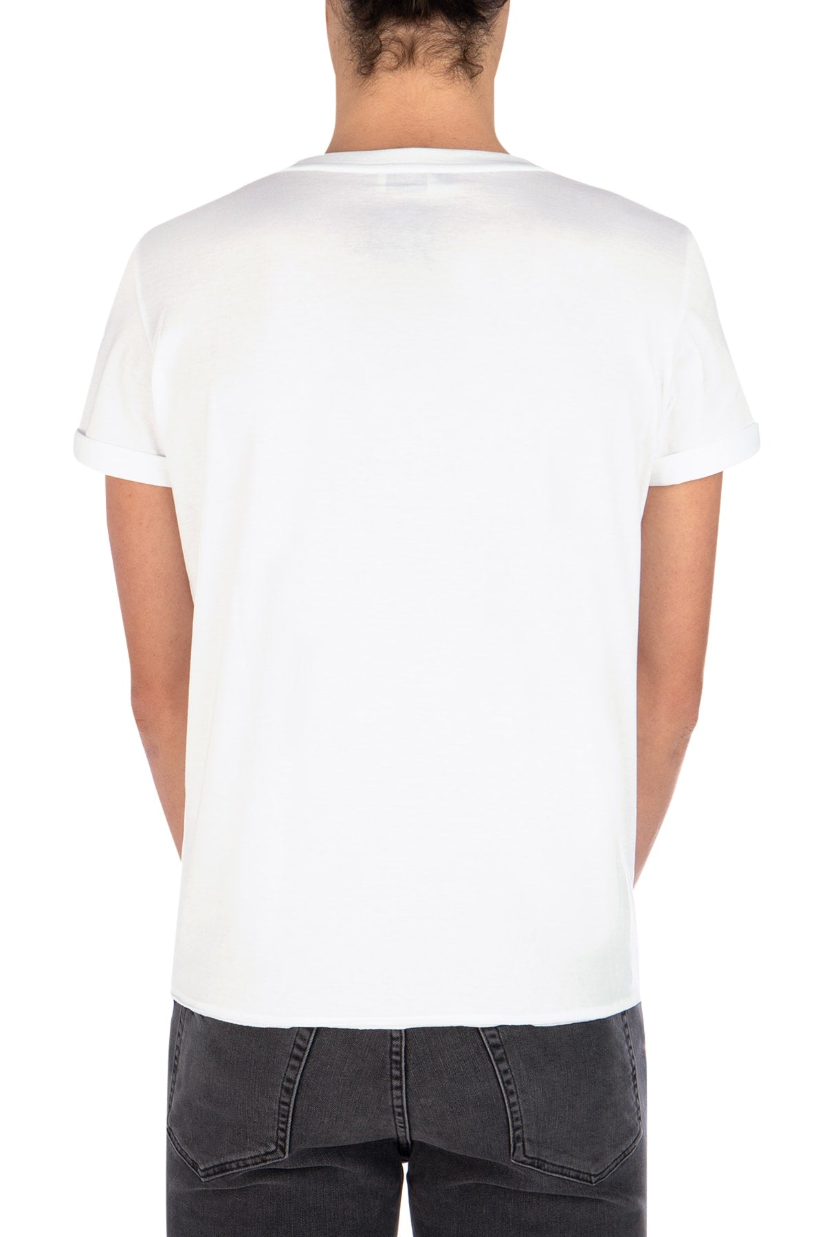 Saint Laurent Men White Cotton T-Shirt DestGlow