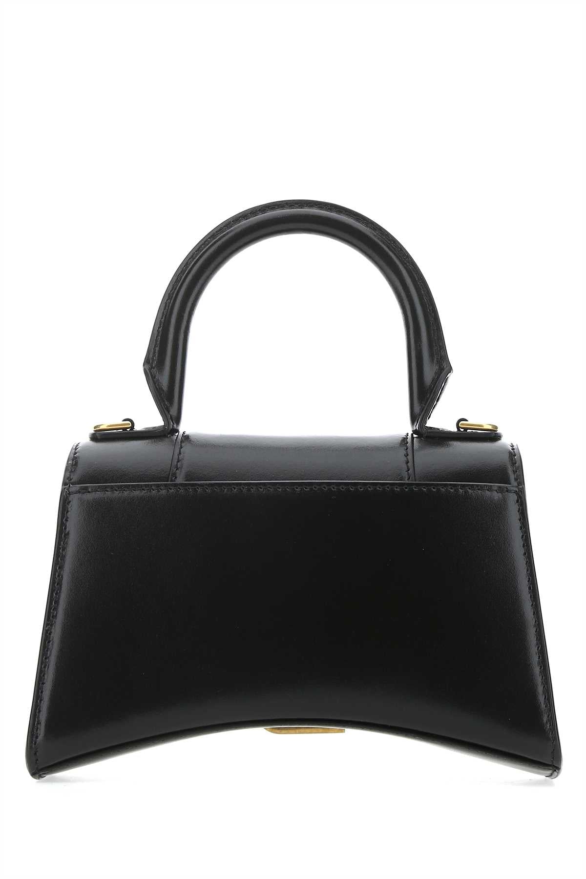 Balenciaga Women Black Leather Xs Hourglass Handbag DestGlow
