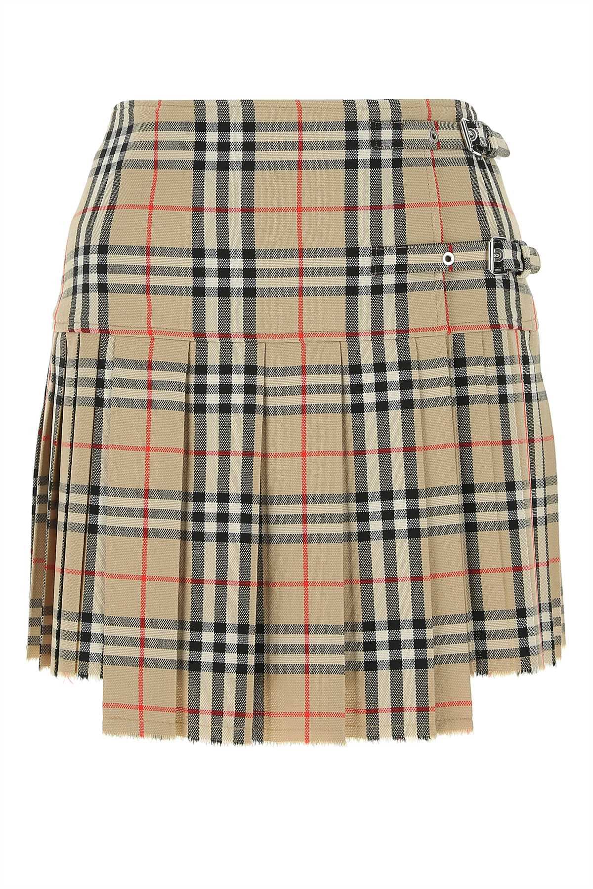 Burberry Women Embroidered Wool Mini Skirt DestGlow
