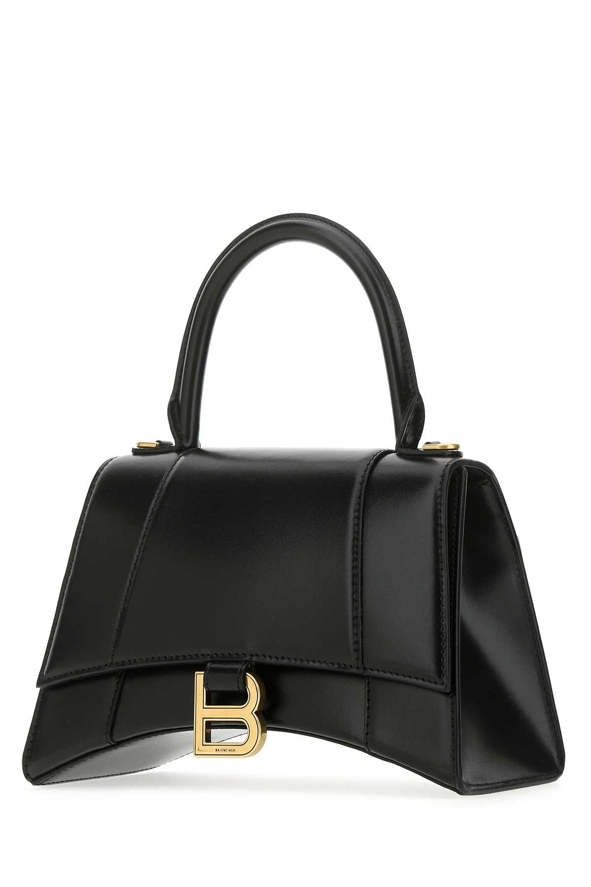 Balenciaga Women Black Leather Small Hourglass Handbag DestGlow