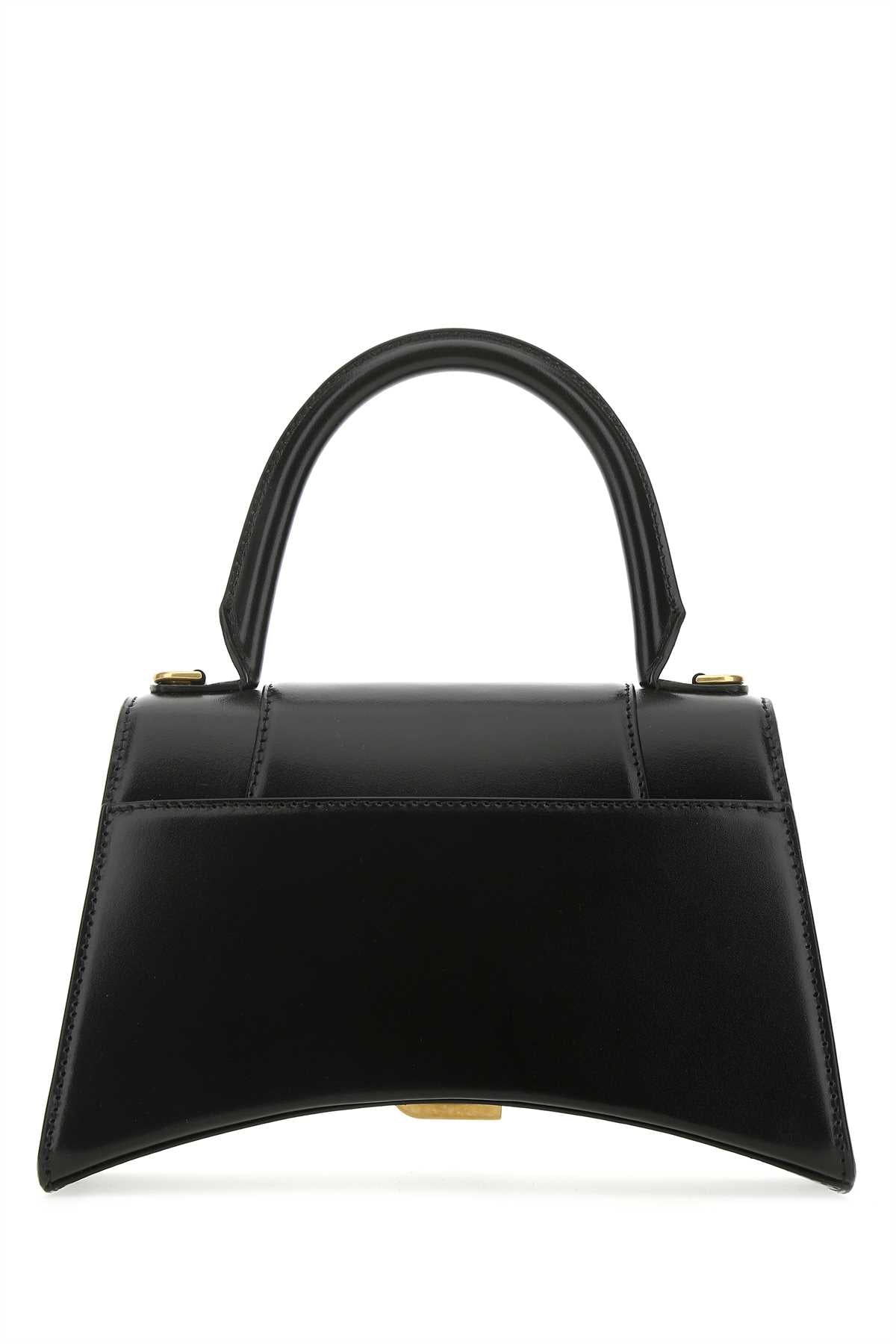 Balenciaga Women Black Leather Small Hourglass Handbag DestGlow