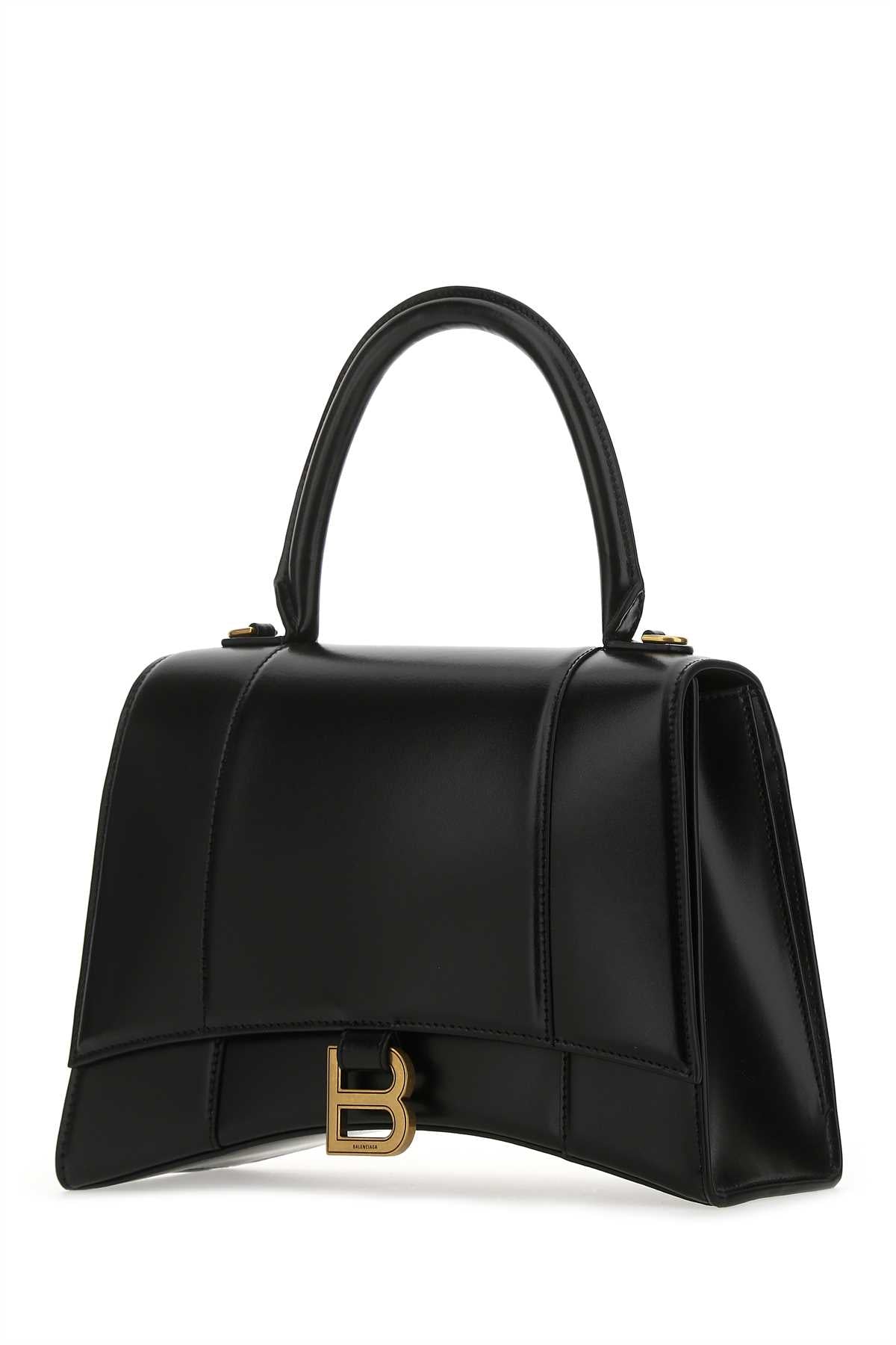 Balenciaga Women Black Leather Medium Hourglass Handbag DestGlow