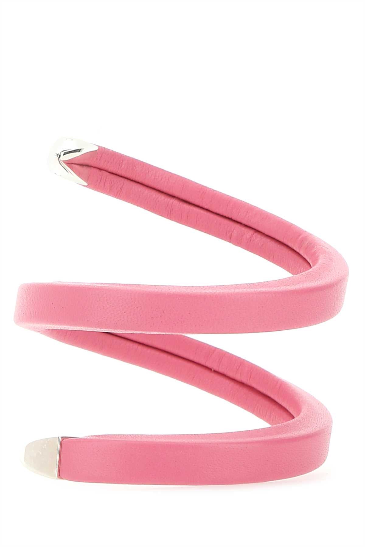 Bottega Veneta Women Pink Nappa Leather Bracelet by Luosophy
